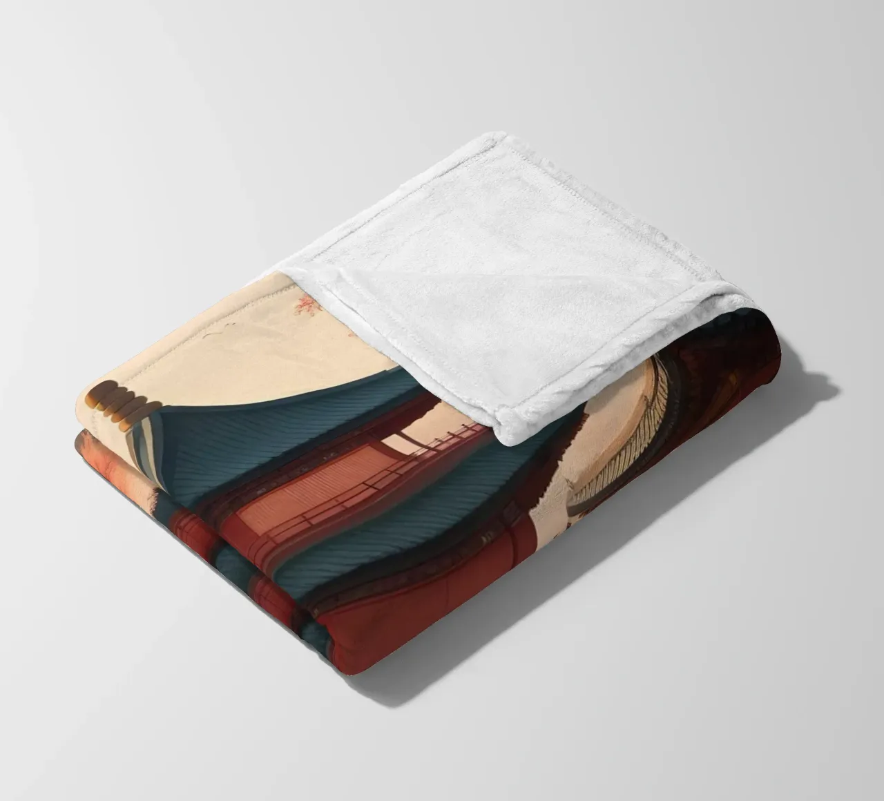 Scena di Shanghai coperta in pile da Charnwood Prints
