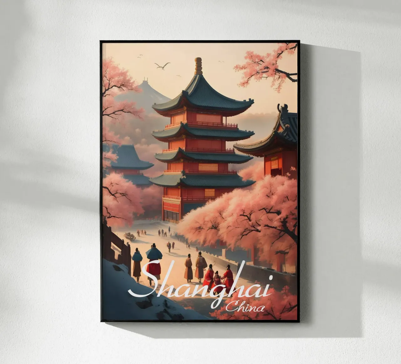 Scena di Shanghai plexiglass da Charnwood Prints