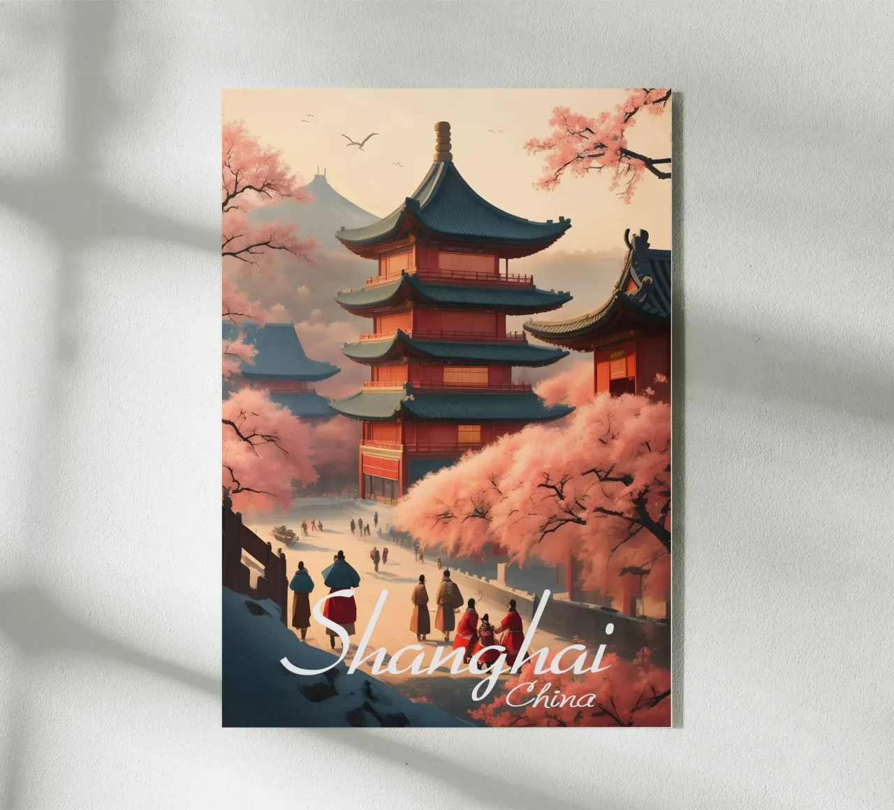 Scena di Shanghai plexiglass da Charnwood Prints
