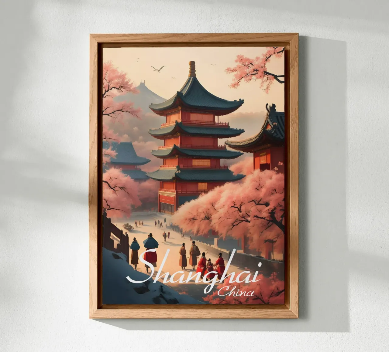 Scena di Shanghai alluminio dibond da Charnwood Prints