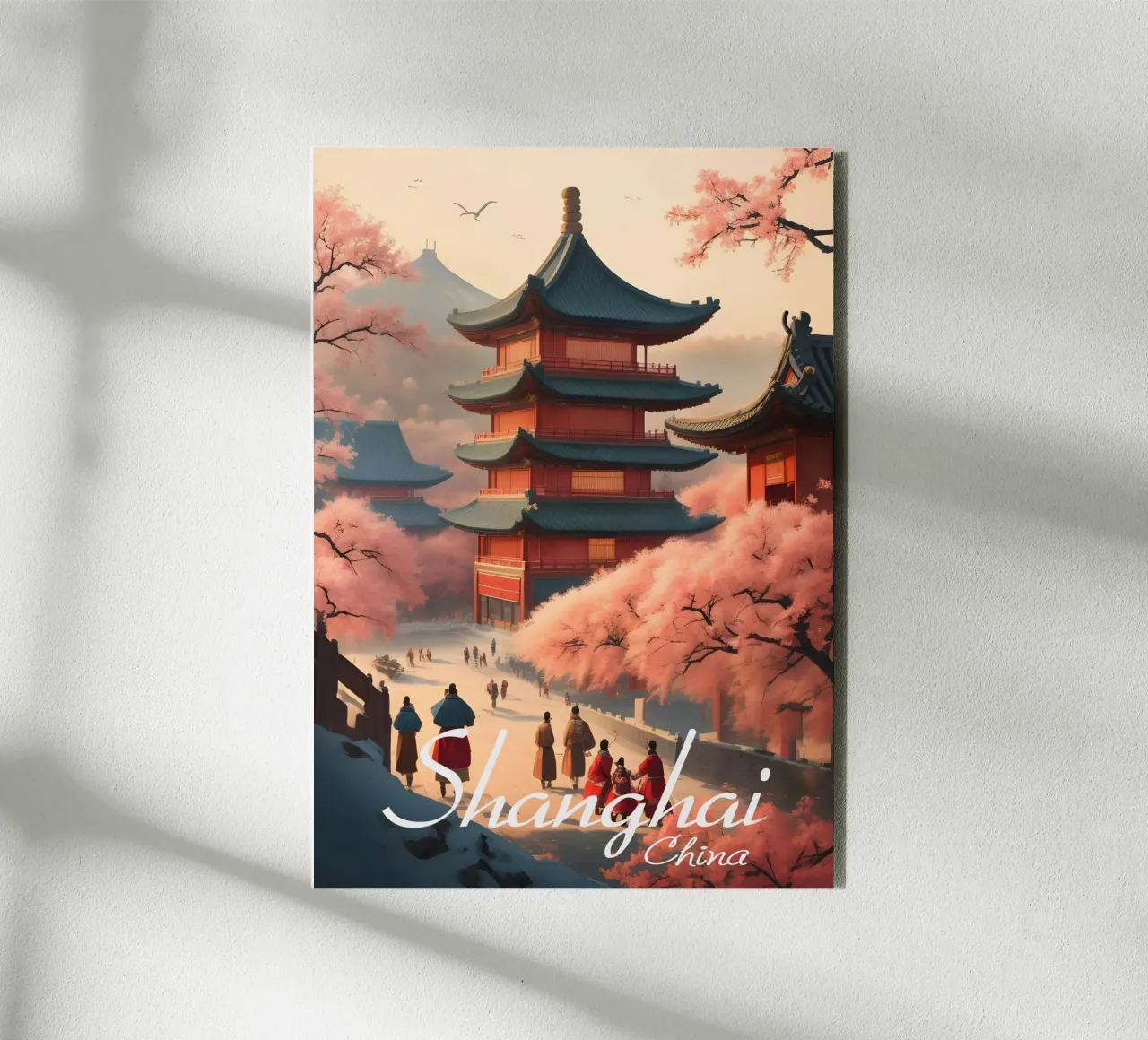 Scena di Shanghai alluminio dibond da Charnwood Prints