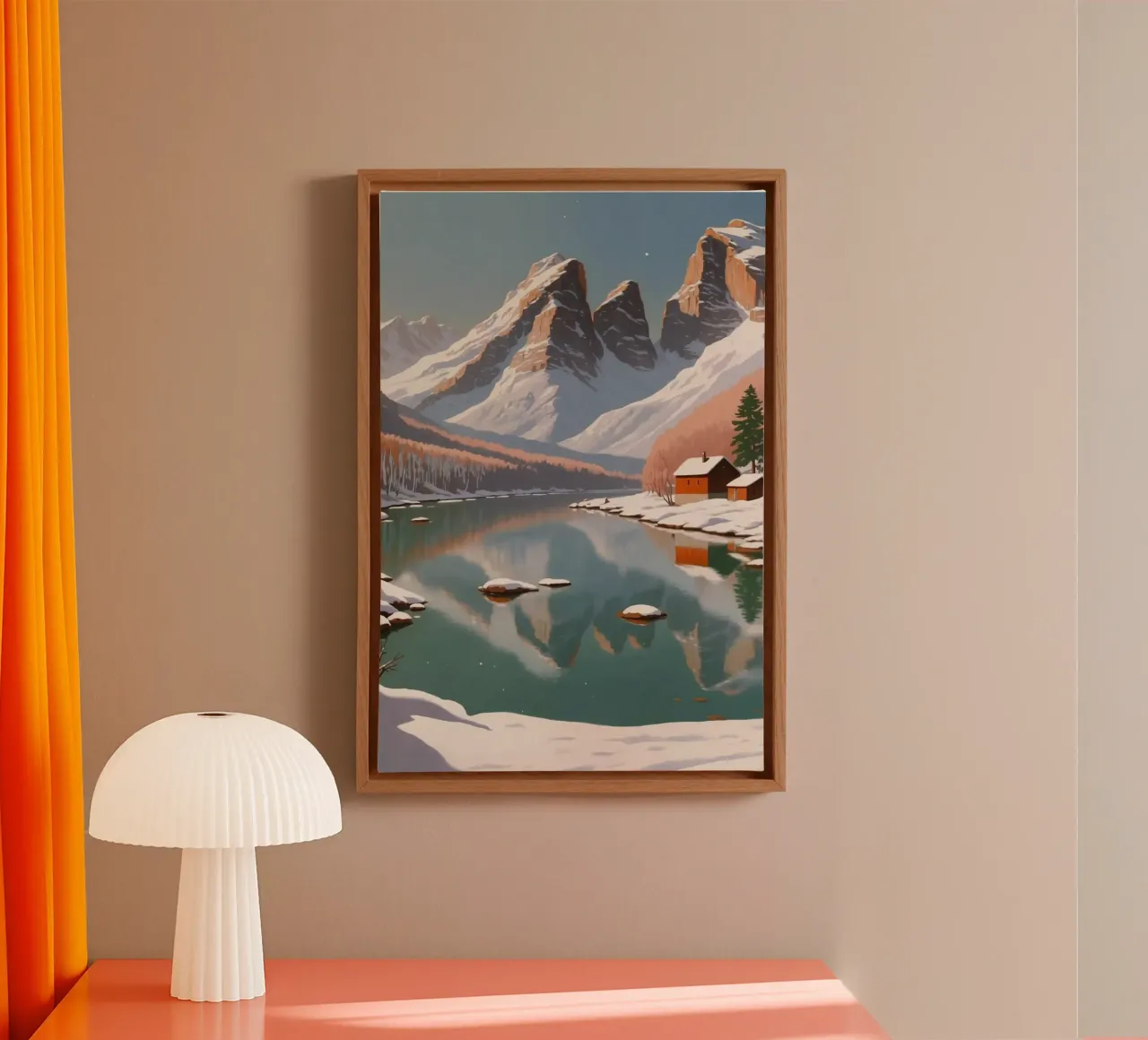 Pragser Wildsee: silenzio invernale | Werk 5 tela con Cornice a cassetta da AlbertKlee