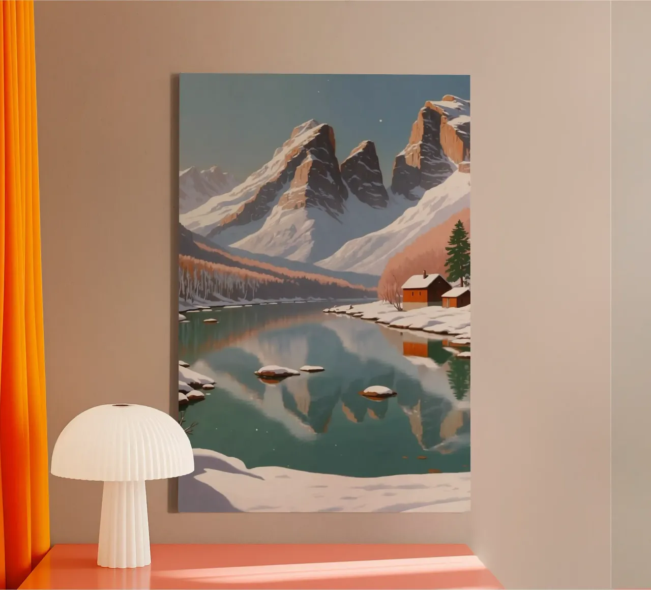 Pragser Wildsee: silenzio invernale | Werk 5 tela con Cornice a cassetta da AlbertKlee