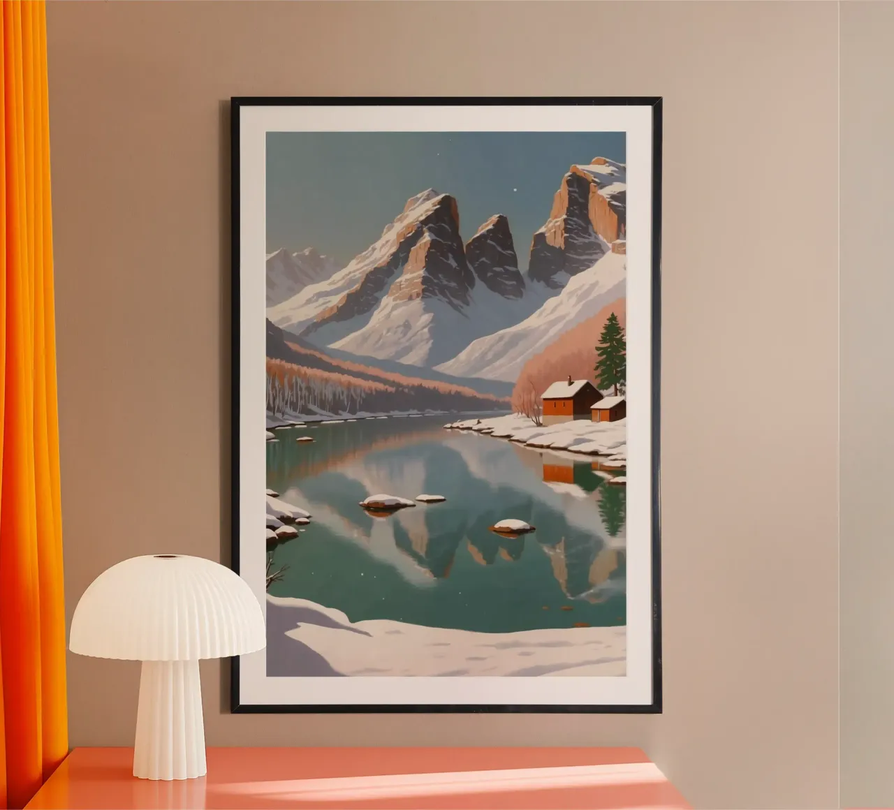 Pragser Wildsee: Winter silence | Werk 5 poster by AlbertKlee