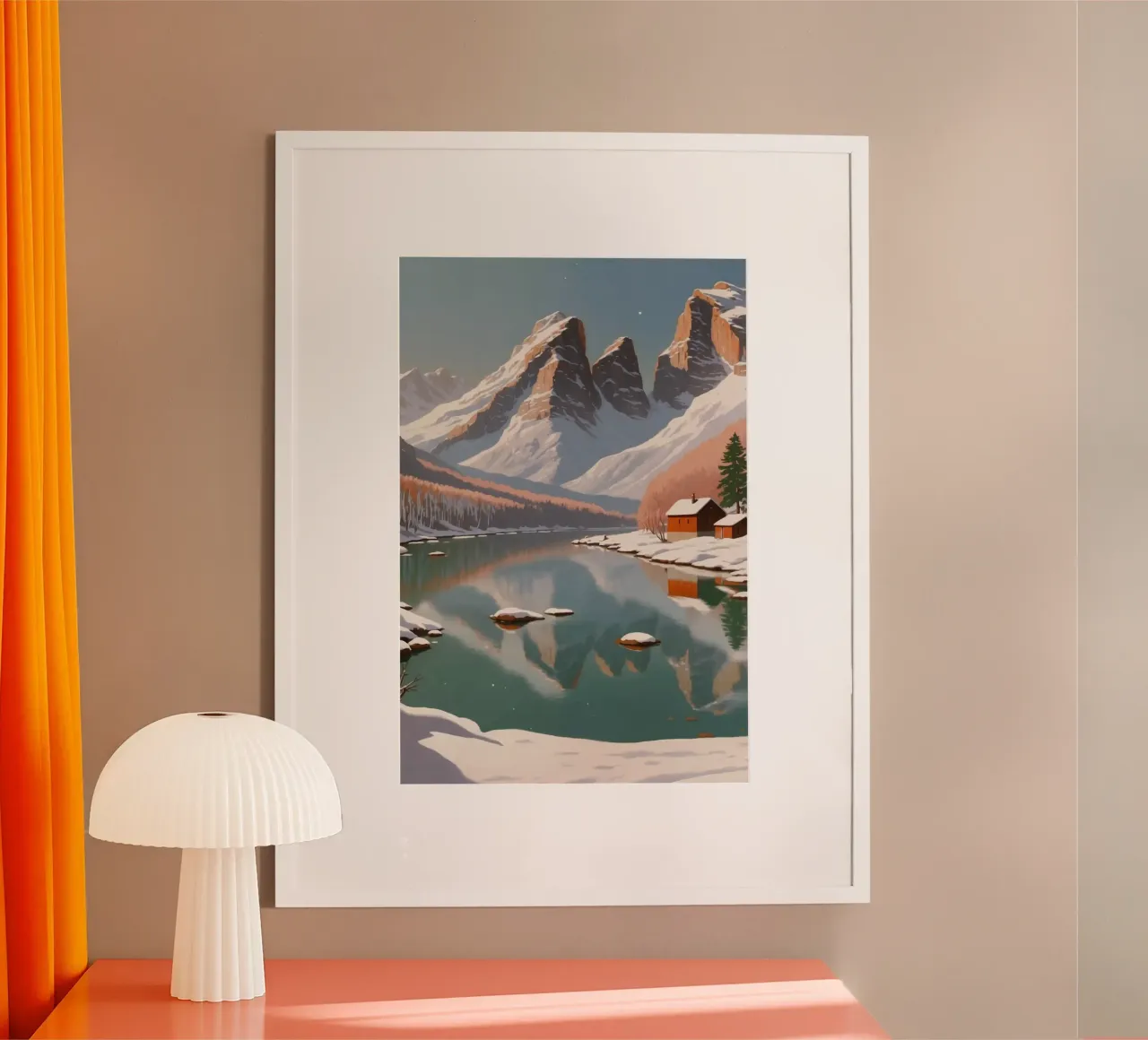 Pragser Wildsee: Winter silence | Werk 5 poster by AlbertKlee