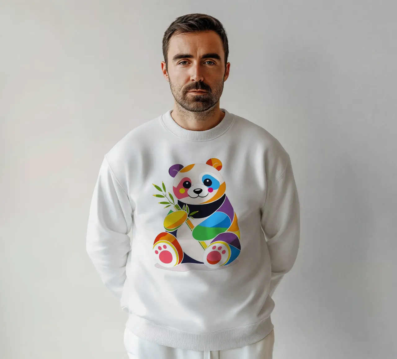 Panda colorato con bambù - Design allegro felpa da NA/MO