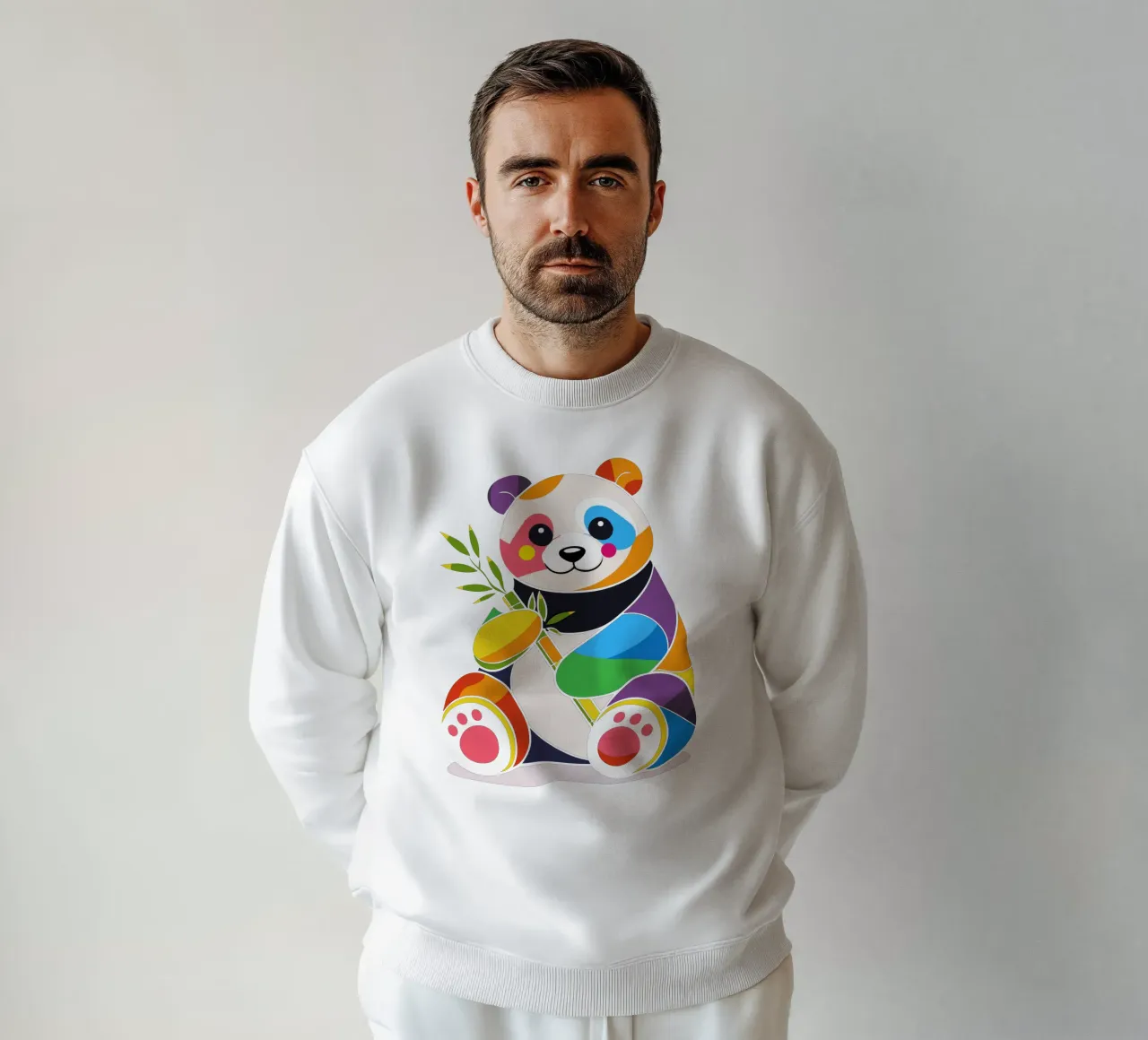 Panda colorato con bambù - Design allegro felpa da NA/MO