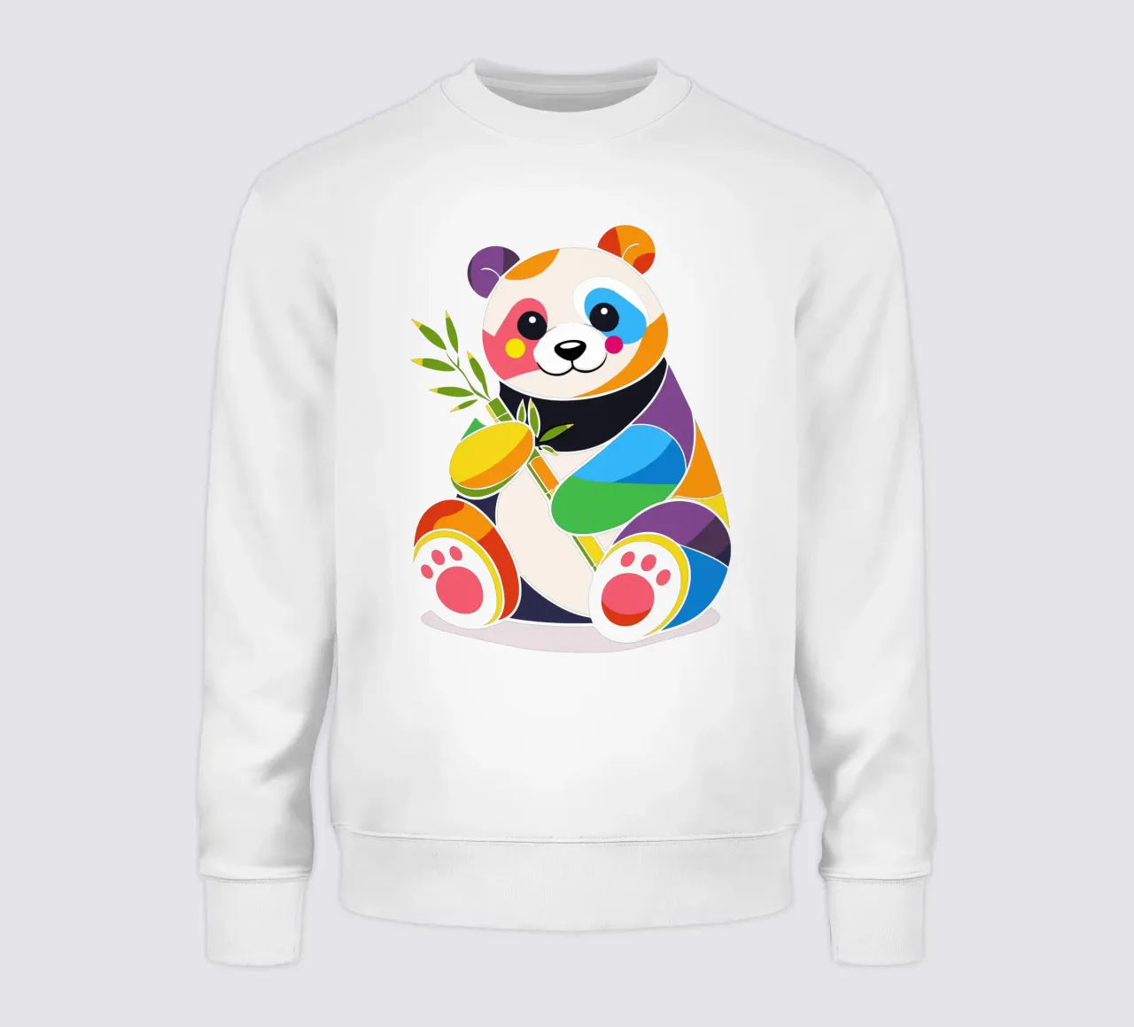 Panda colorato con bambù - Design allegro felpa da NA/MO