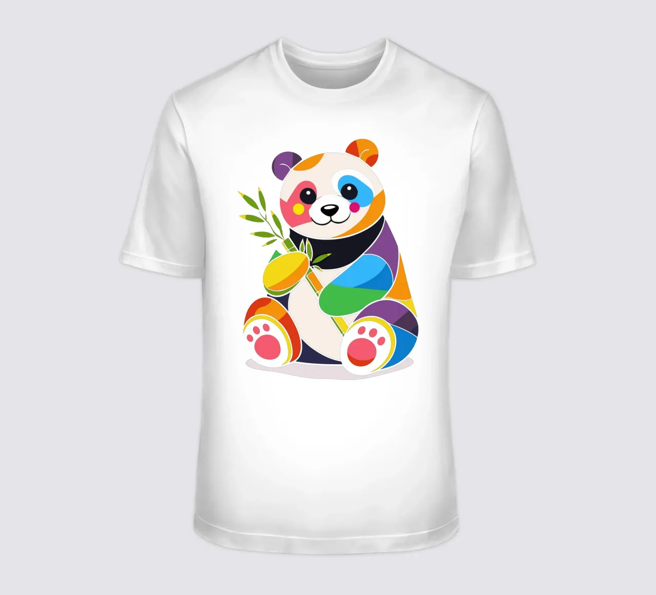 Panda colorato con bambù - Design allegro t-shirt da NA/MO