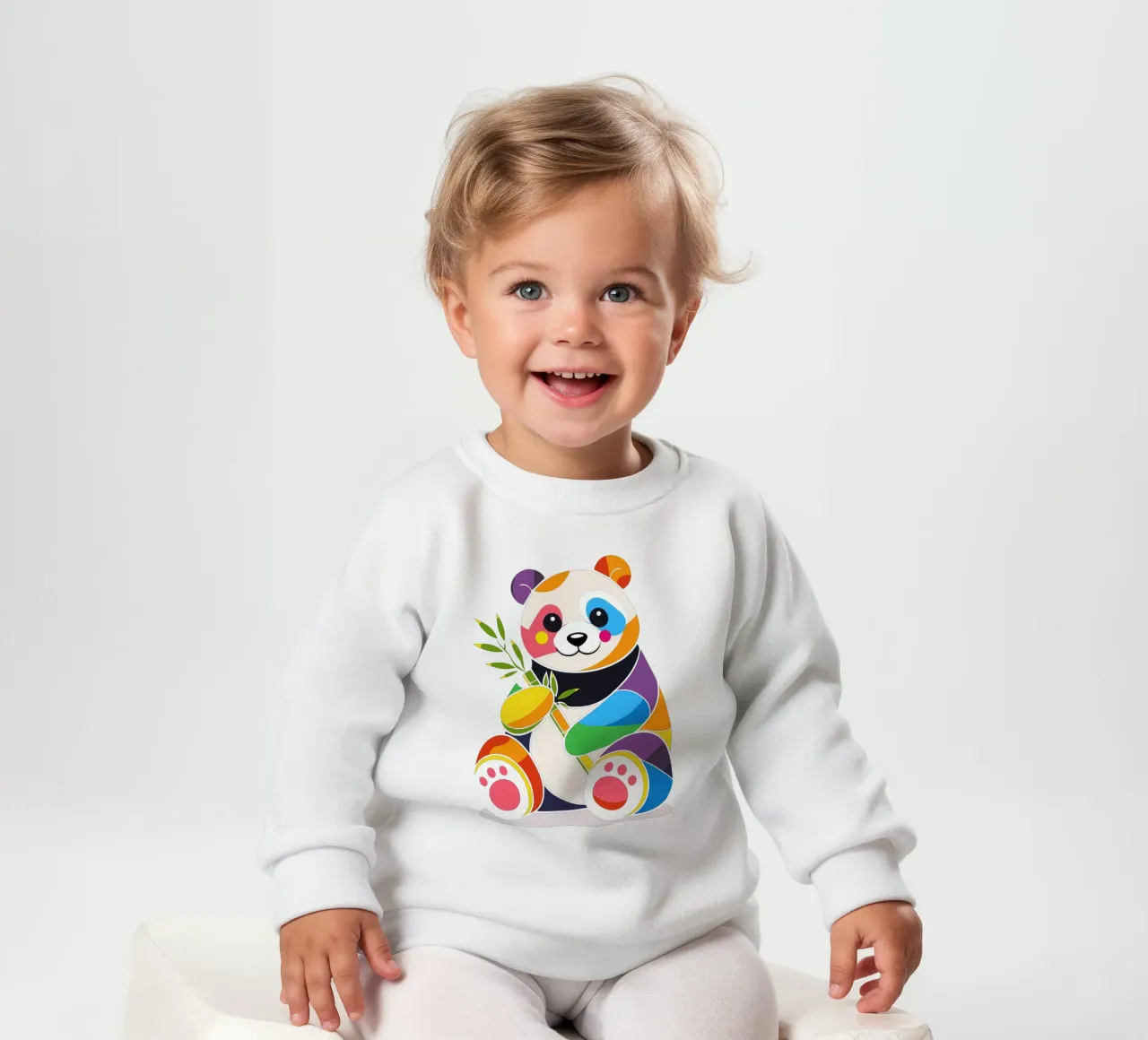 Panda colorato con bambù - Design allegro felpa neonato da NA/MO