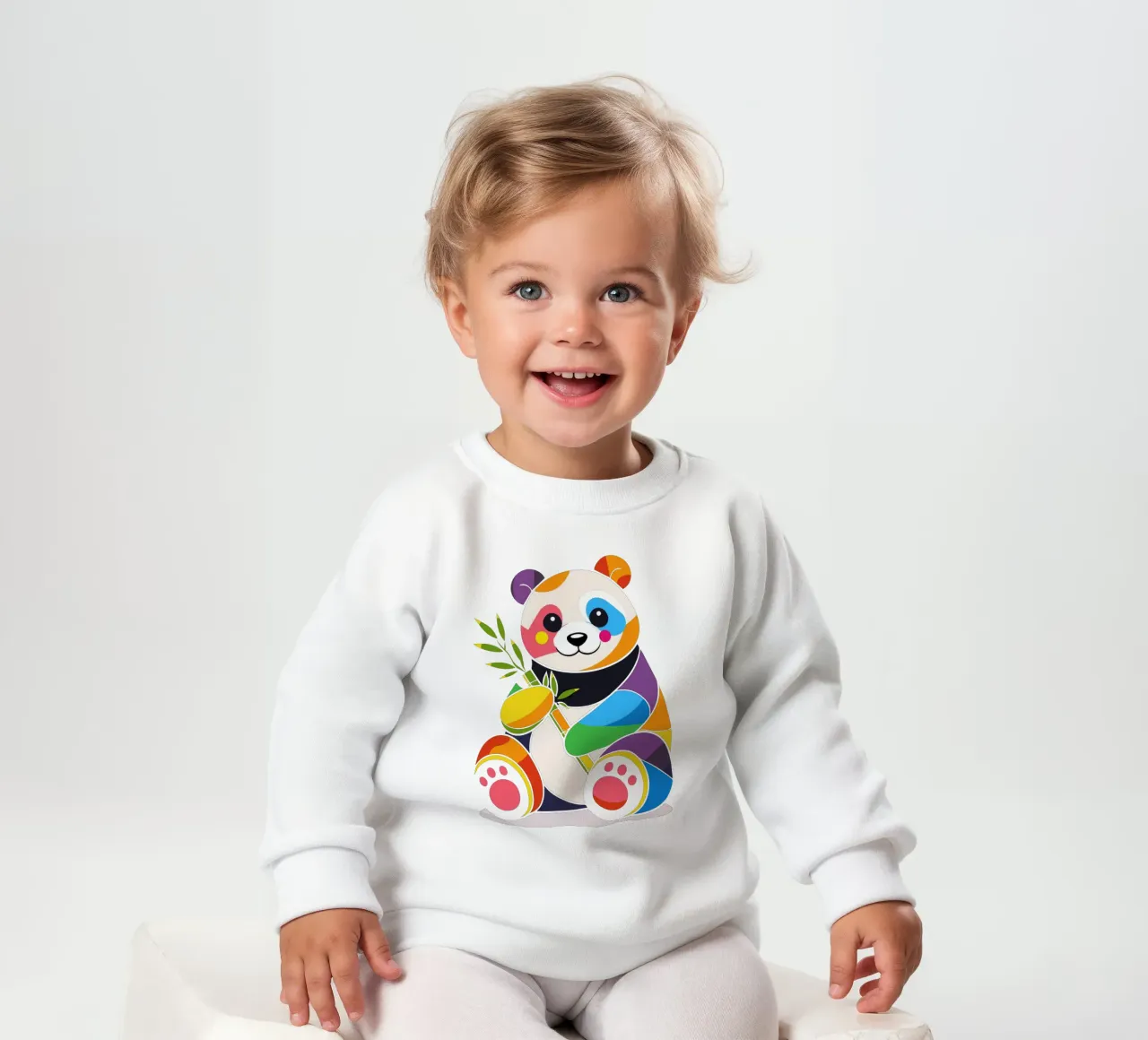 Panda colorato con bambù - Design allegro felpa neonato da NA/MO