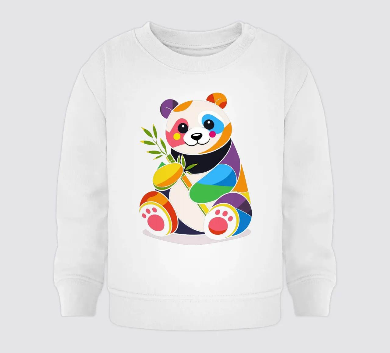 Panda colorato con bambù - Design allegro felpa neonato da NA/MO
