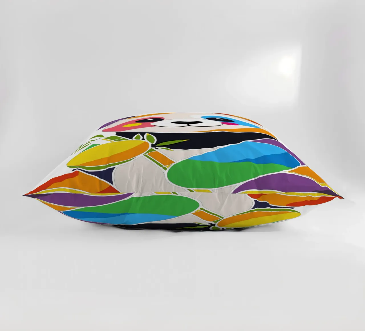 Panda colorato con bambù - Design allegro cuscino da NA/MO