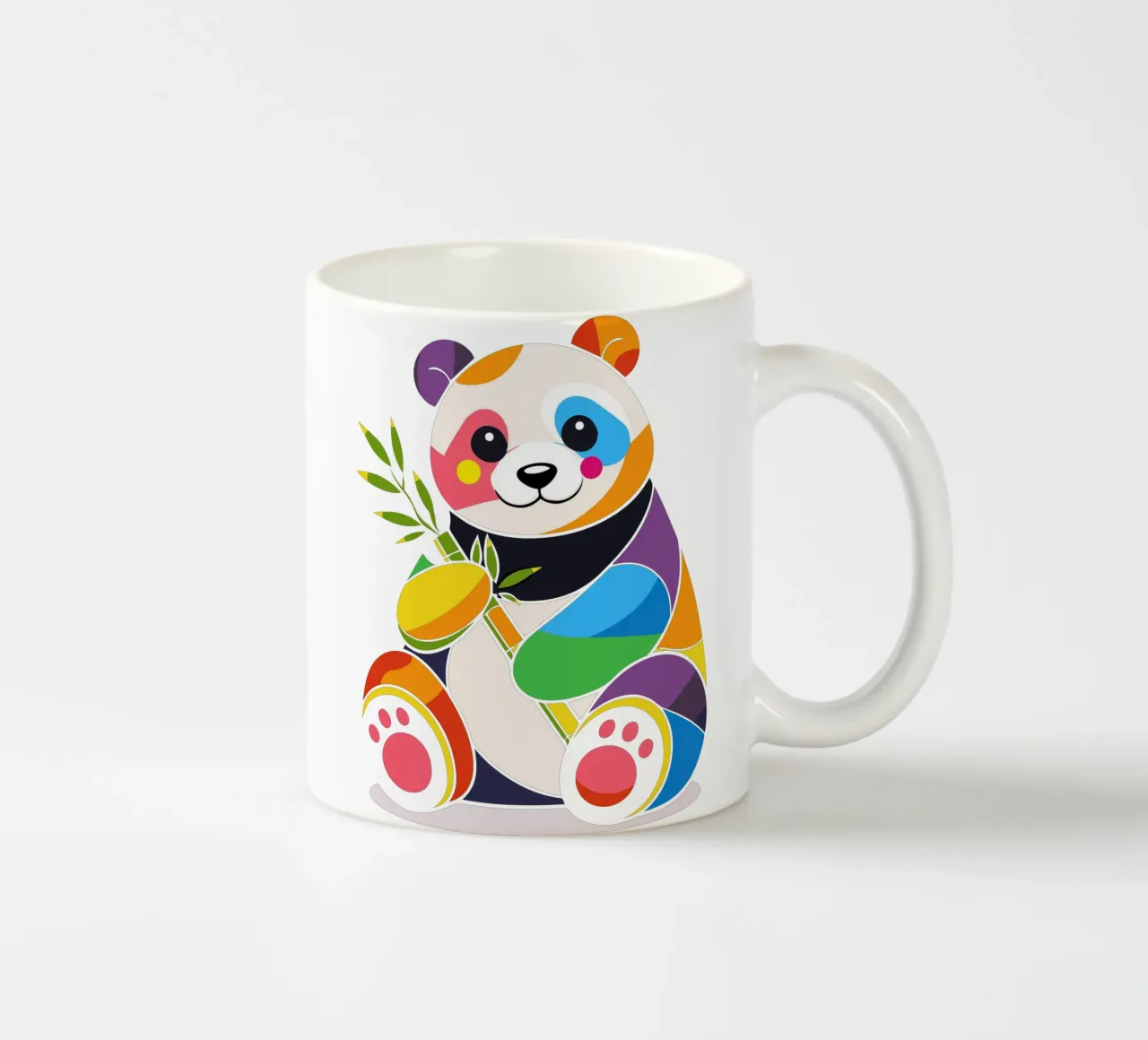 Panda colorato con bambù - Design allegro tazza in ceramica da NA/MO