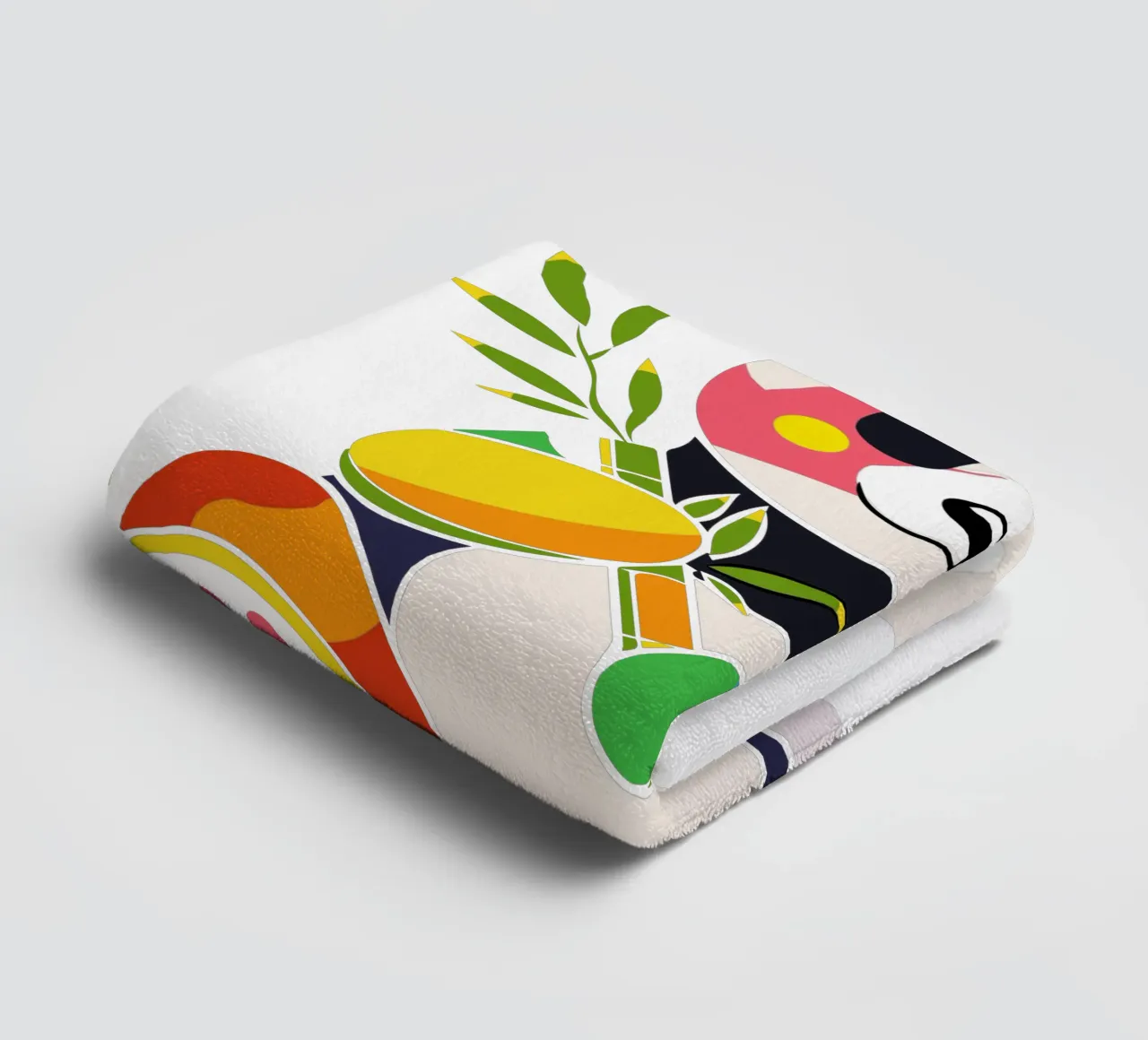 Panda colorato con bambù - Design allegro asciugamano da bagno da NA/MO