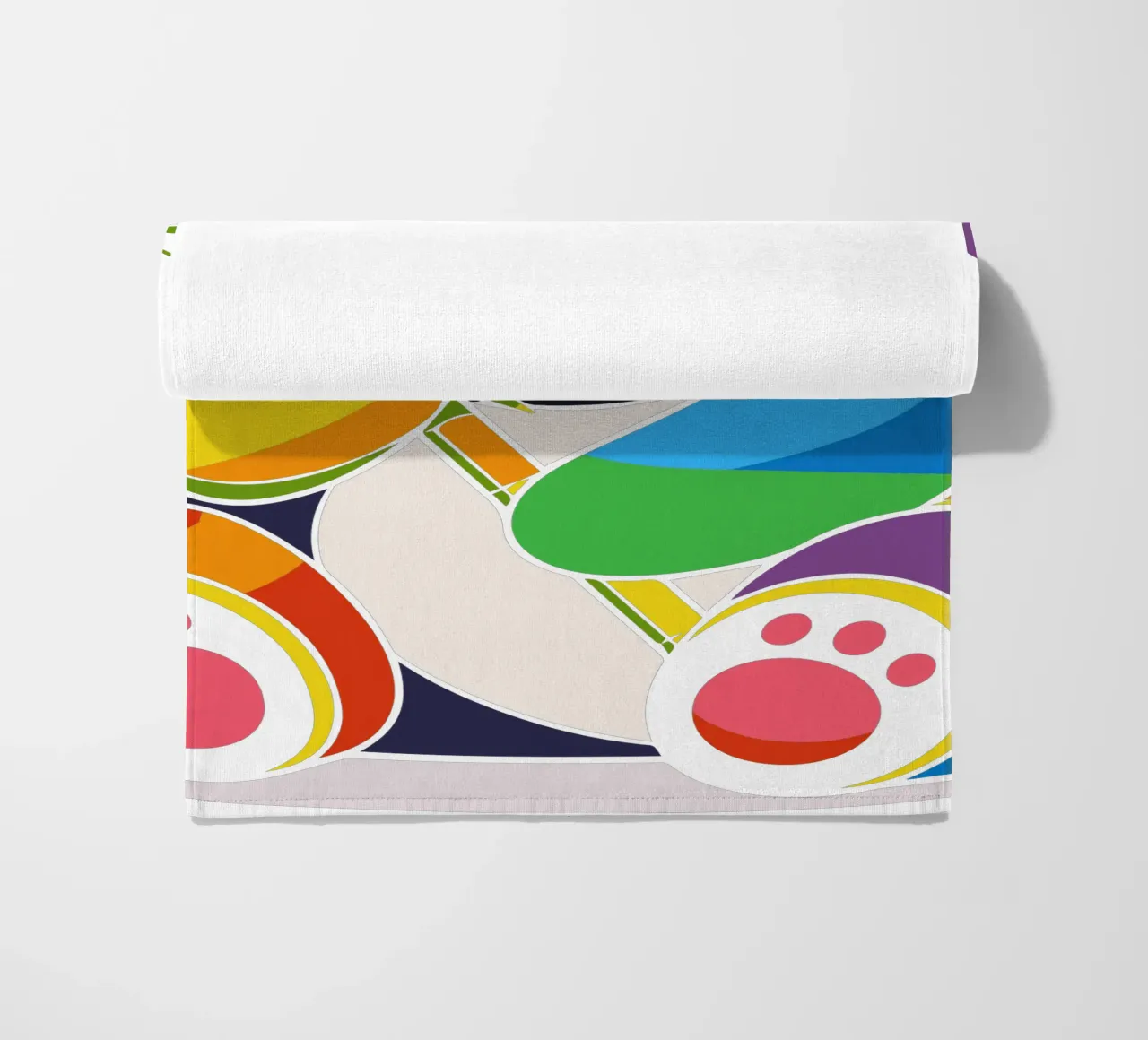 Panda colorato con bambù - Design allegro telo mare da NA/MO