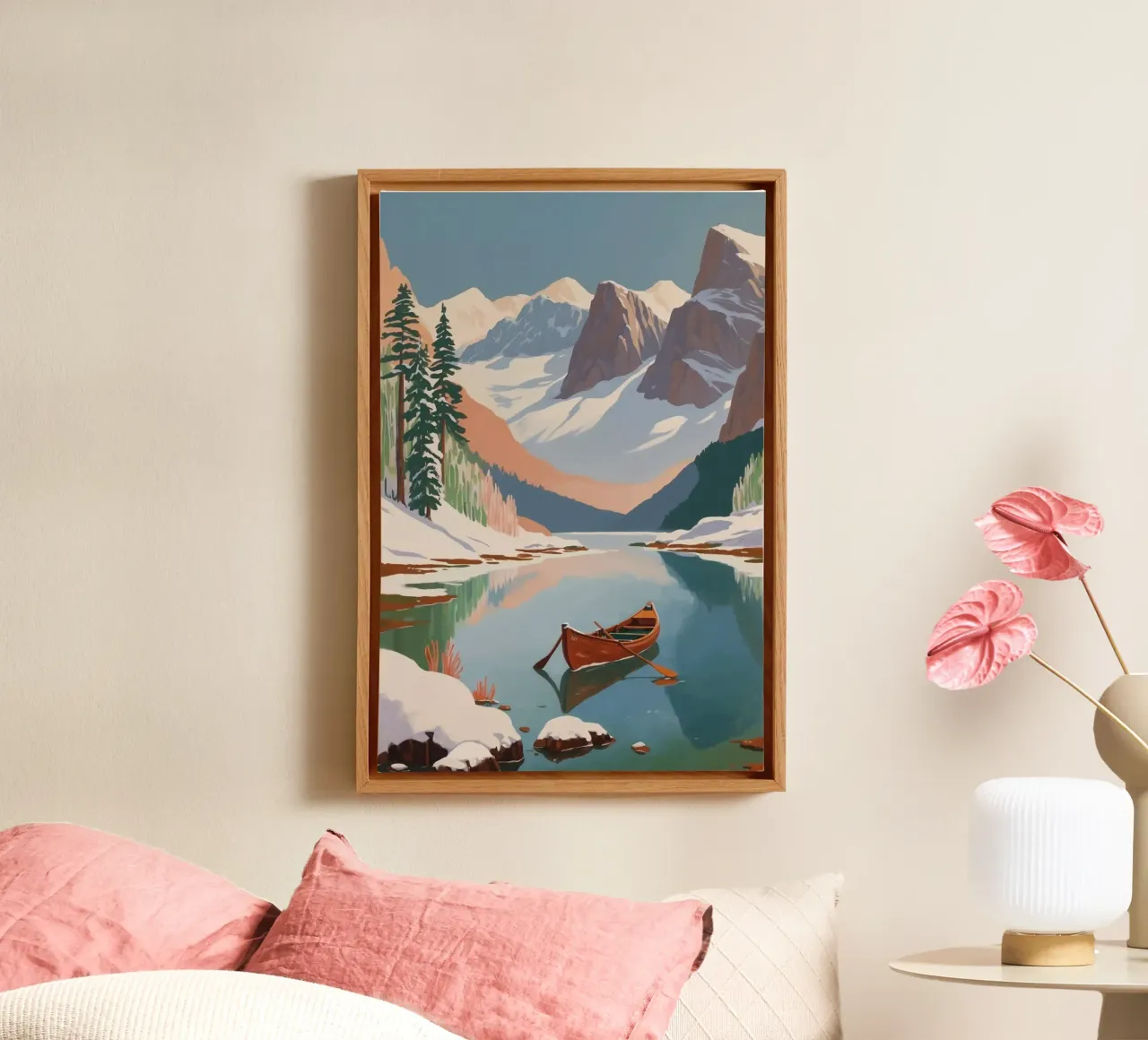 Pragser Wildsee: meraviglia invernale | Werk 6 tela con Cornice a cassetta da AlbertKlee