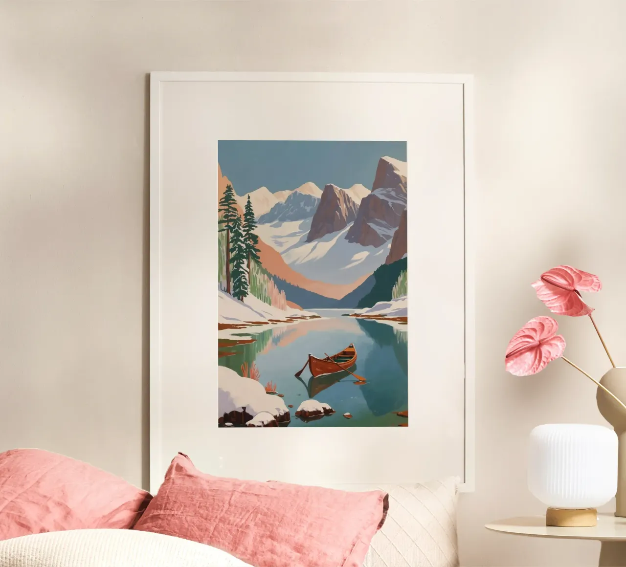 Pragser Wildsee: meraviglia invernale | Werk 6 poster con telaio in alluminio da AlbertKlee