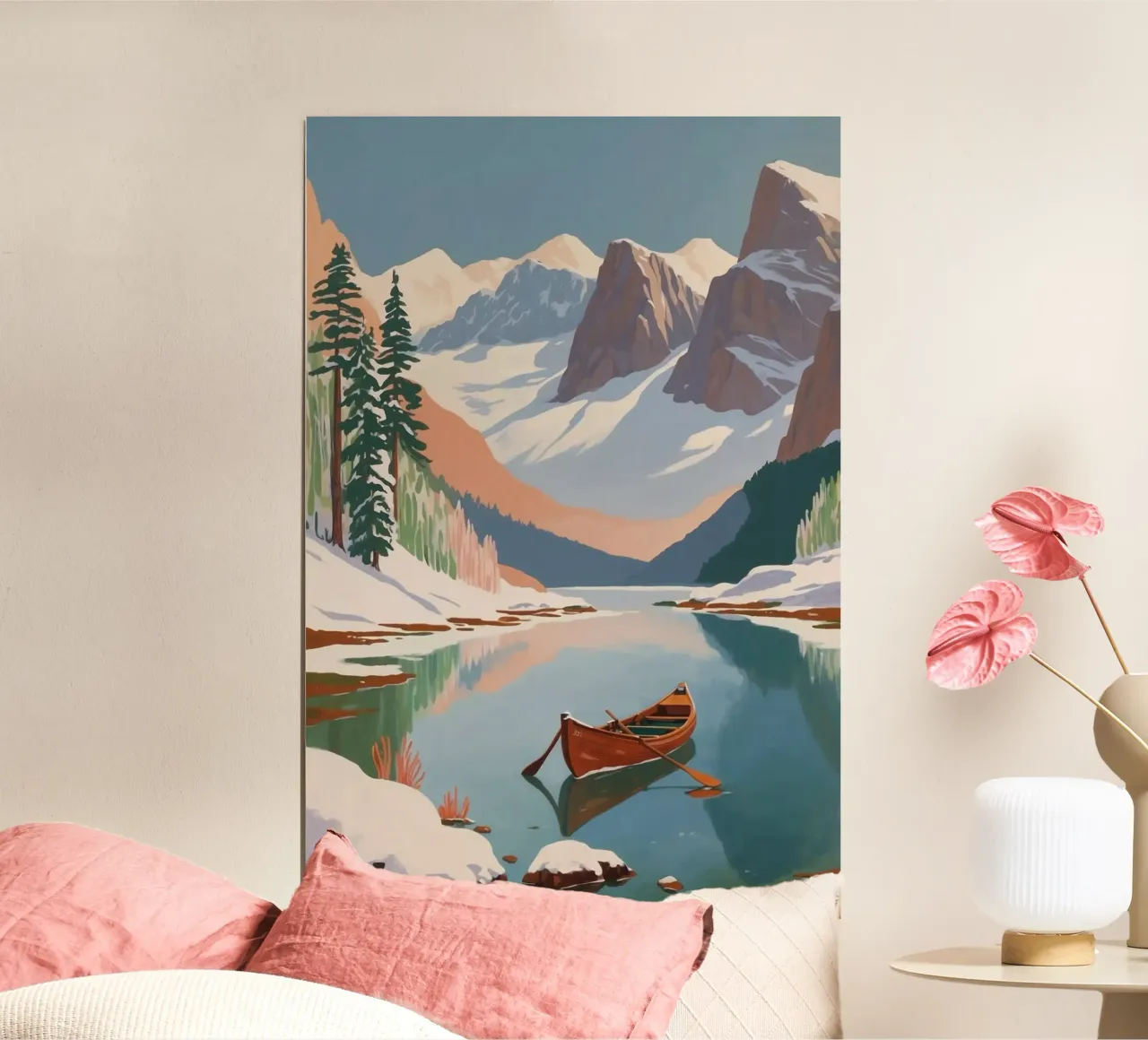 Pragser Wildsee: meraviglia invernale | Werk 6 poster con telaio in alluminio da AlbertKlee