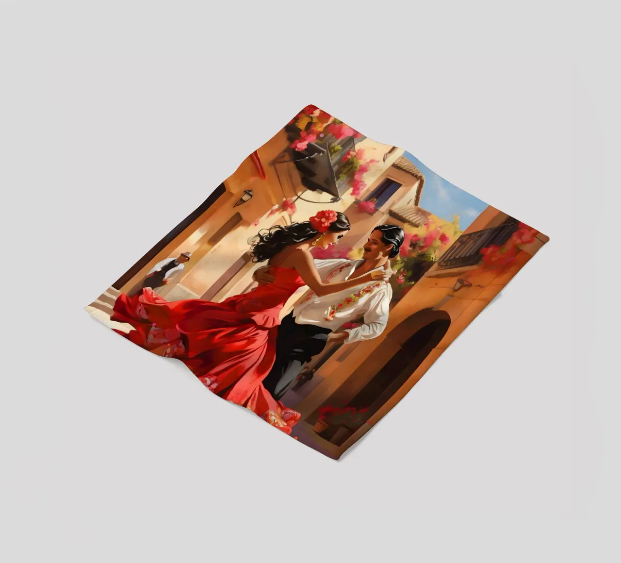 Spagna Ballerini di flamenco Scena coperta in pile da Charnwood Prints
