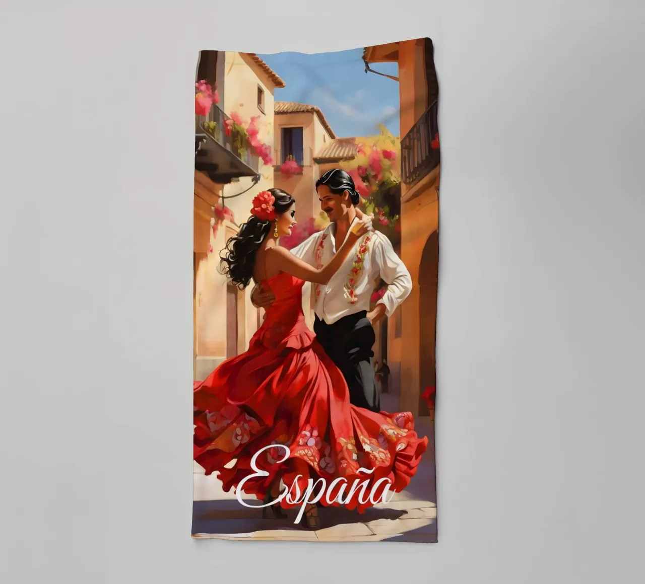 Spagna Ballerini di flamenco Scena asciugamano da bagno da Charnwood Prints