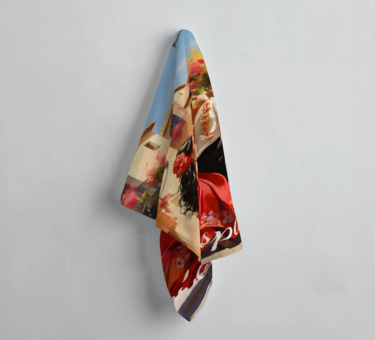 Spagna Ballerini di flamenco Scena asciugamano da bagno da Charnwood Prints