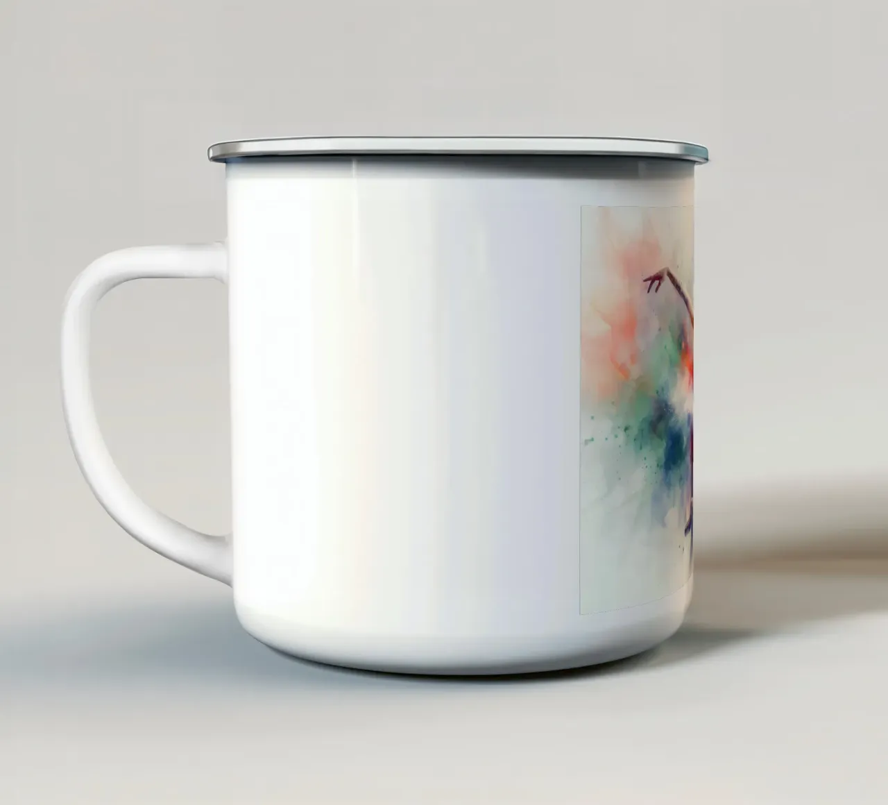 Ballerina in acquerello tazza in smalto da SportBrush Studio