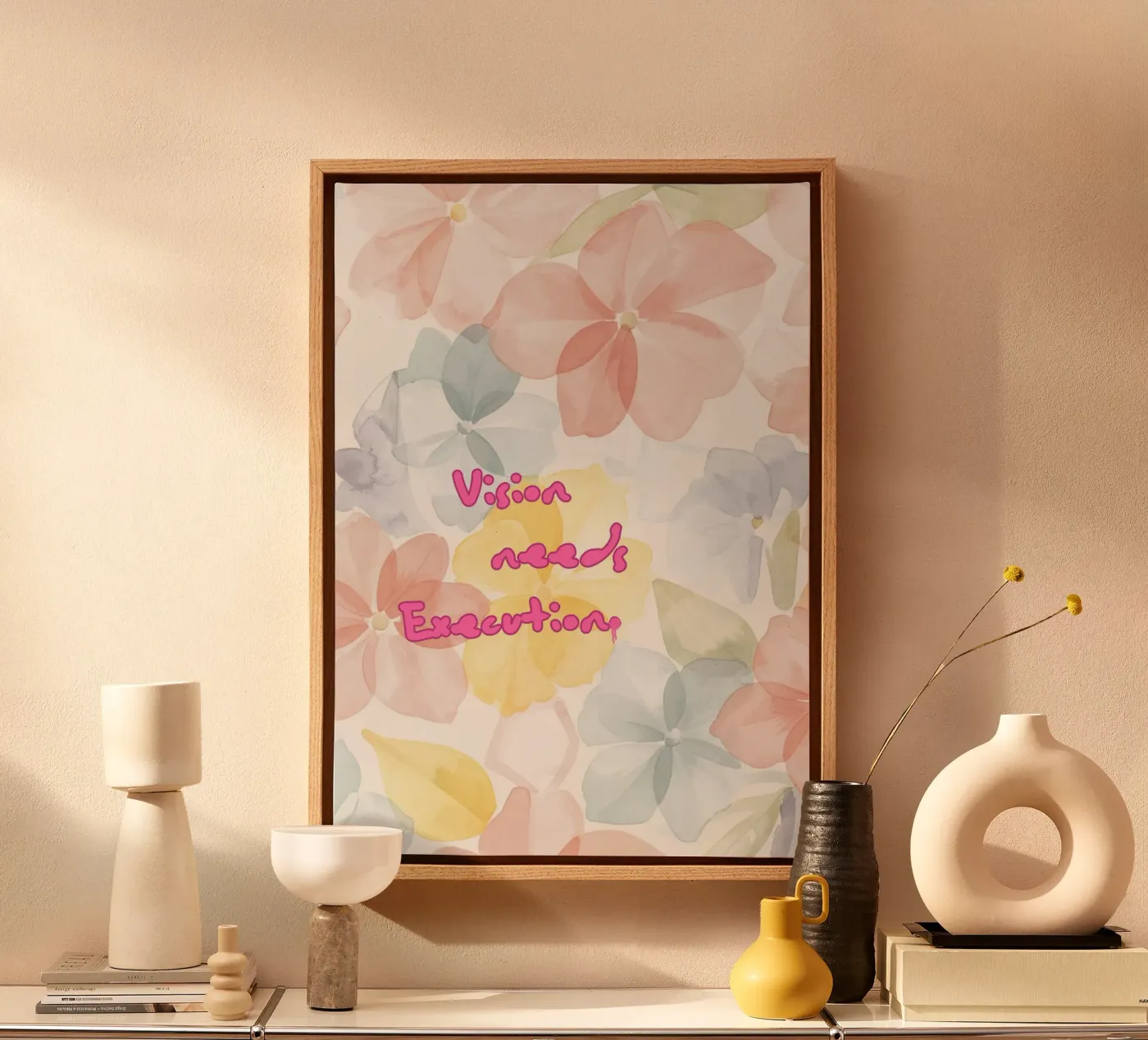 VISION NEEDS EXECUTION canvas van Muse Society Shop