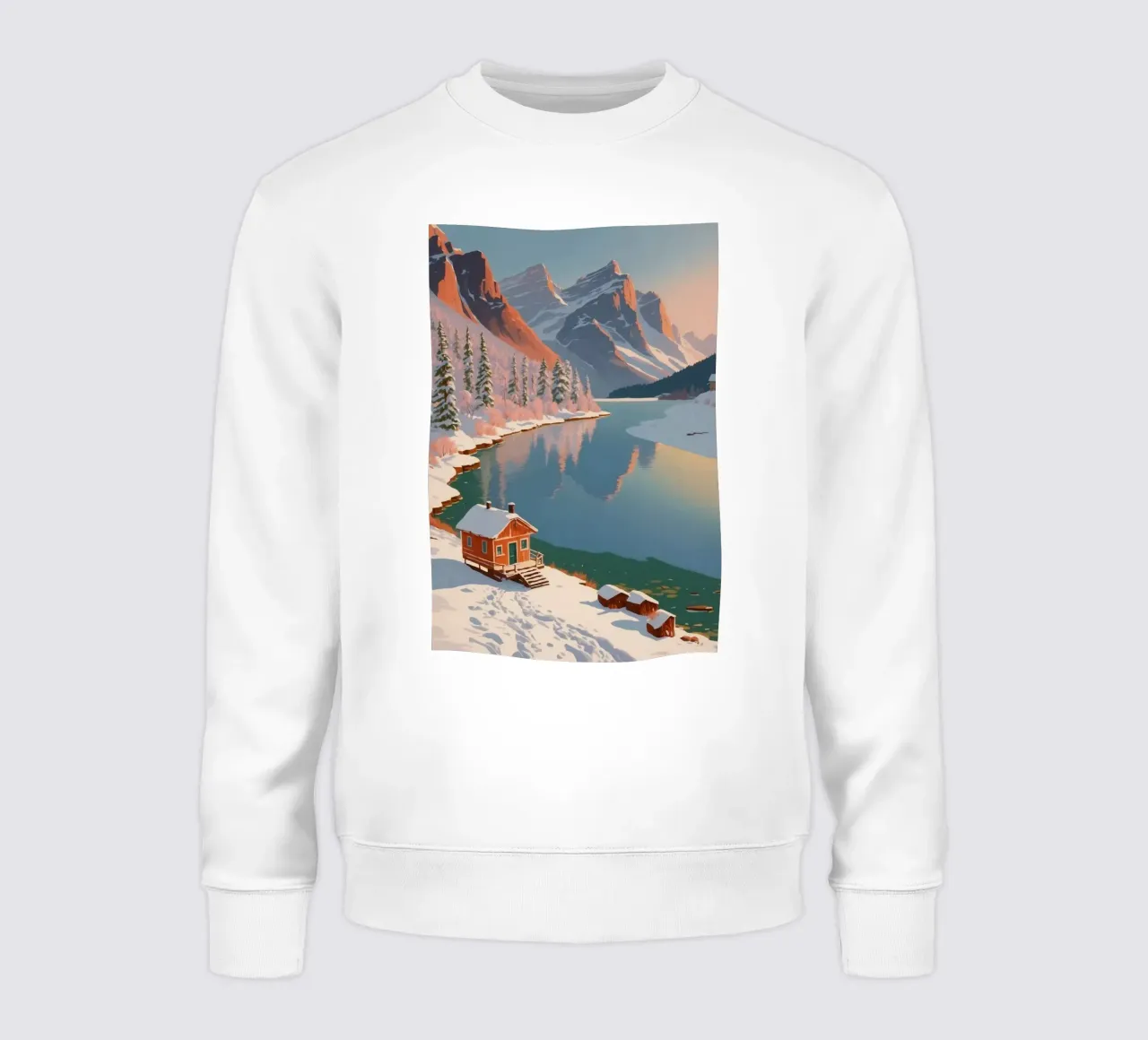 Il lago di Braies in inverno | Werk 8 felpa da AlbertKlee