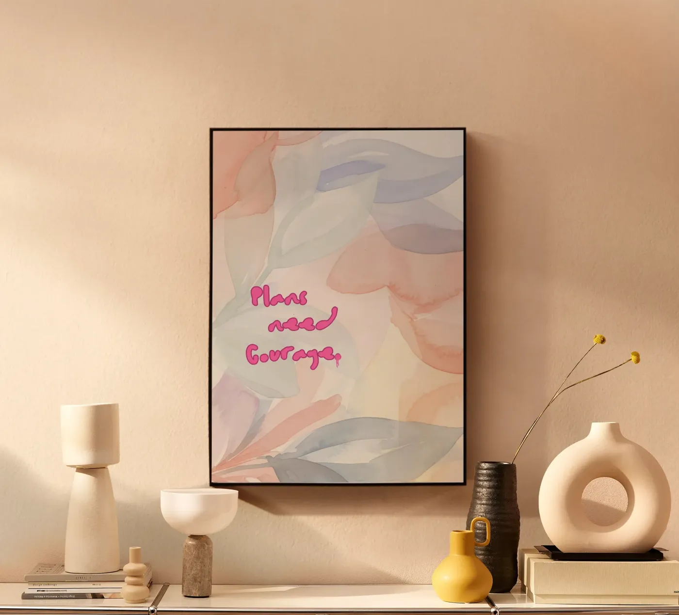 PLANS NEED COURAGE acryl van Muse Society Shop