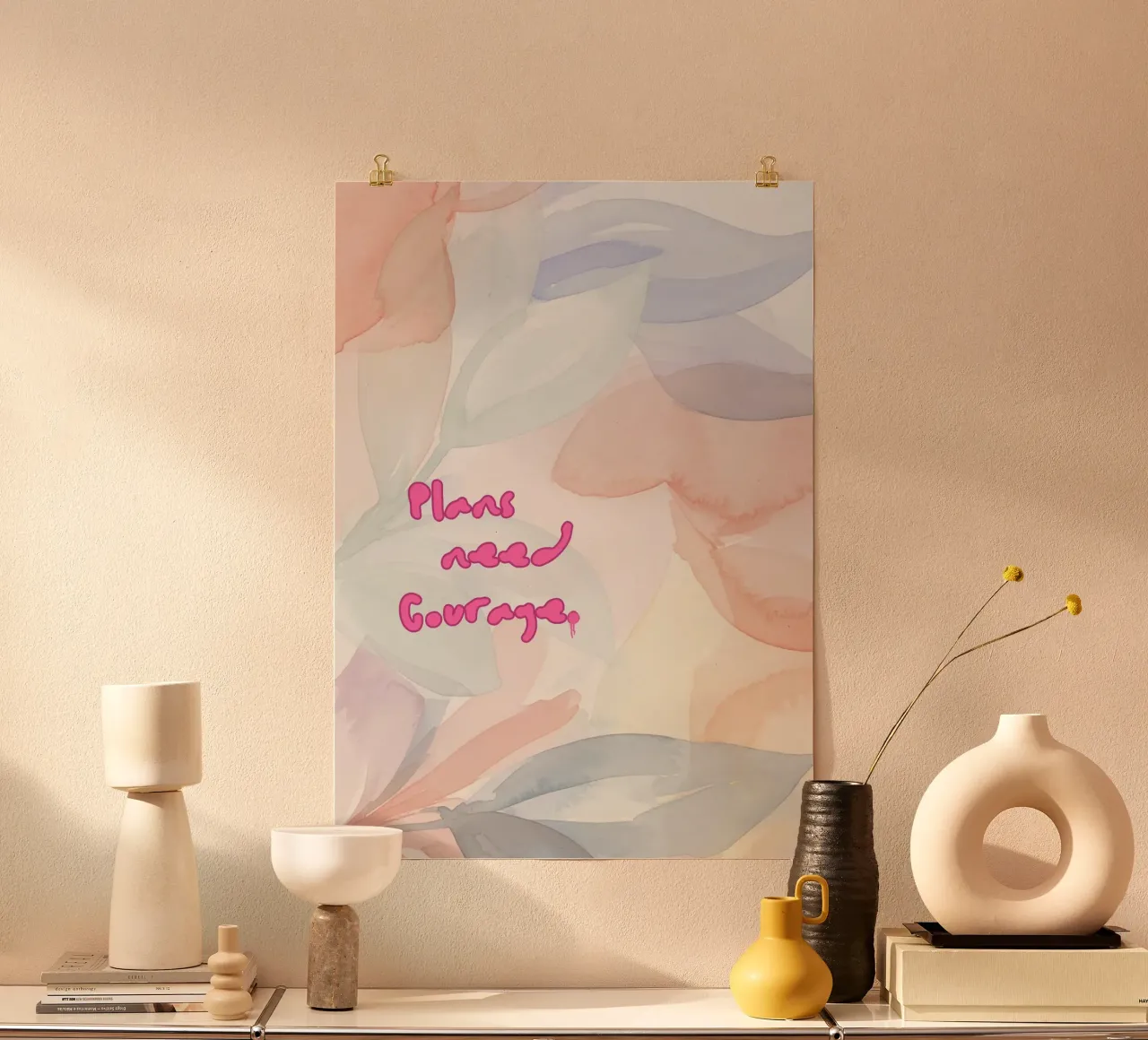 PLANS NEED COURAGE poster da Muse Society Shop