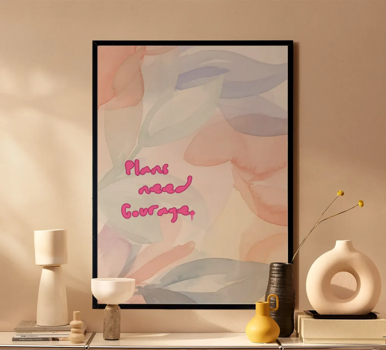 PLANS NEED COURAGE poster da Muse Society Shop