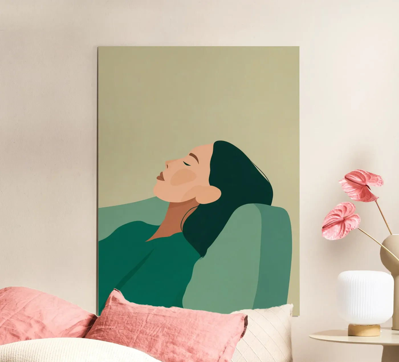 Serene Pause in Soft Geometry poster da lieblu
