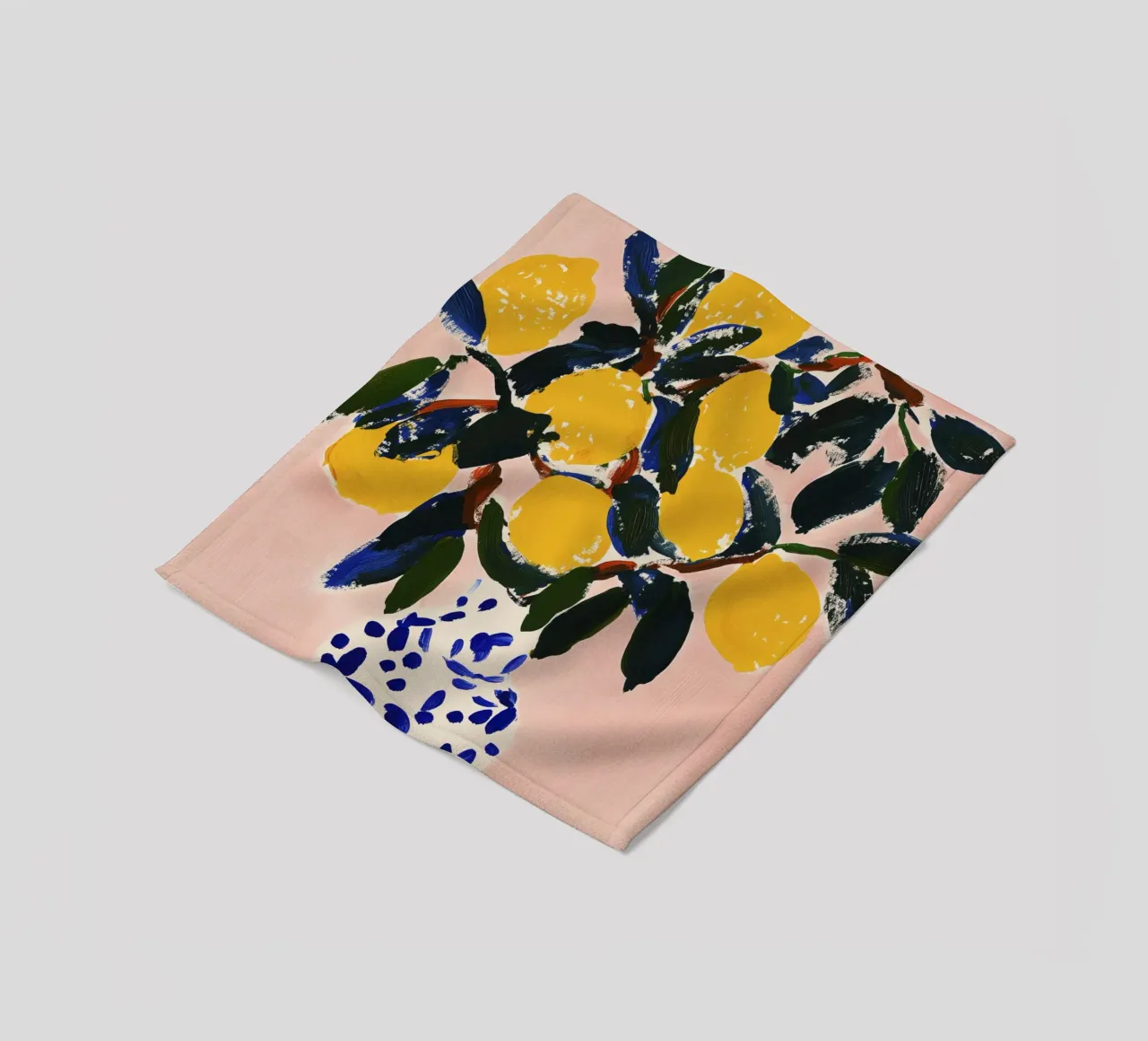 Lemon Bouquet fleece blanket by treechild