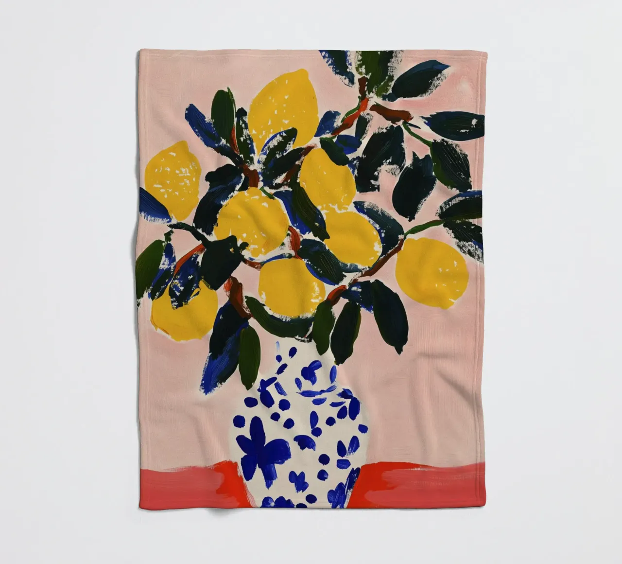 Lemon Bouquet fleece blanket by treechild
