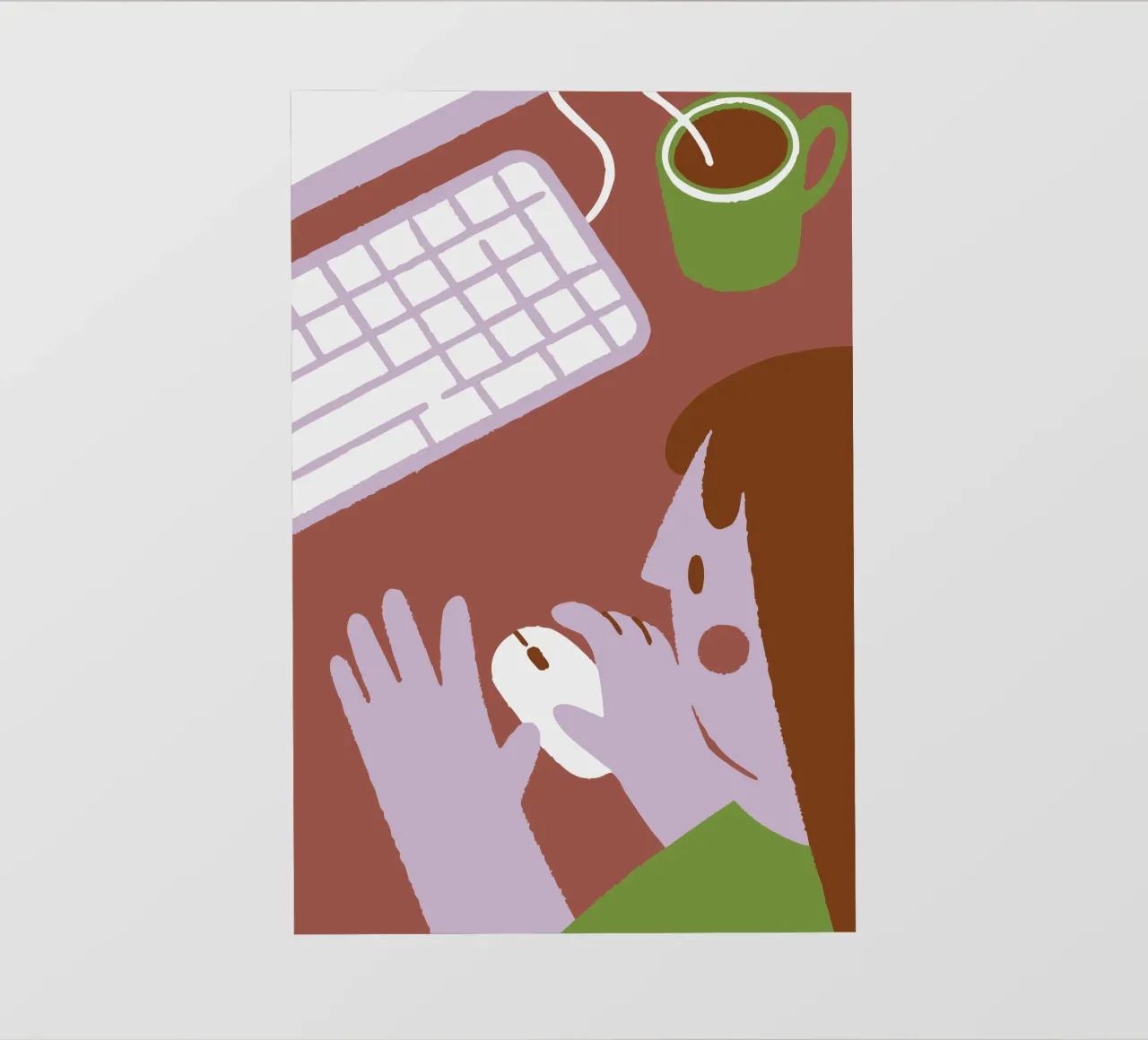 Persoon met computermuis fotobehang van TRENDY POSTER SHOP