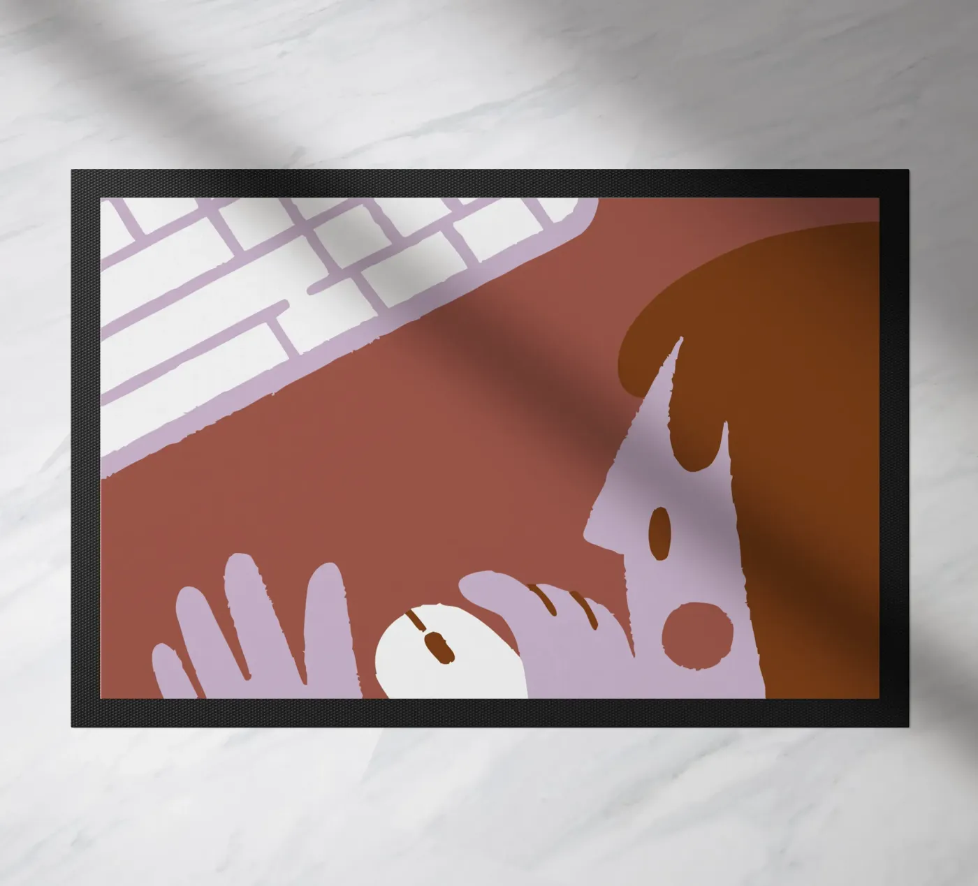 Personne utilisant une souris d'ordinateur paillasson de TRENDY POSTER SHOP