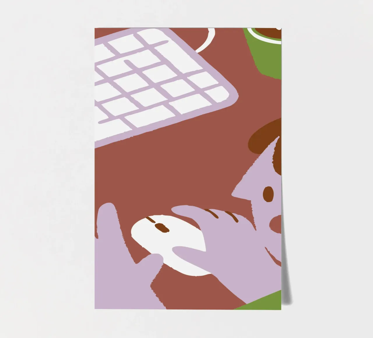 Person Using Computer Mouse sticker sheet by TRENDY POSTER SHOP