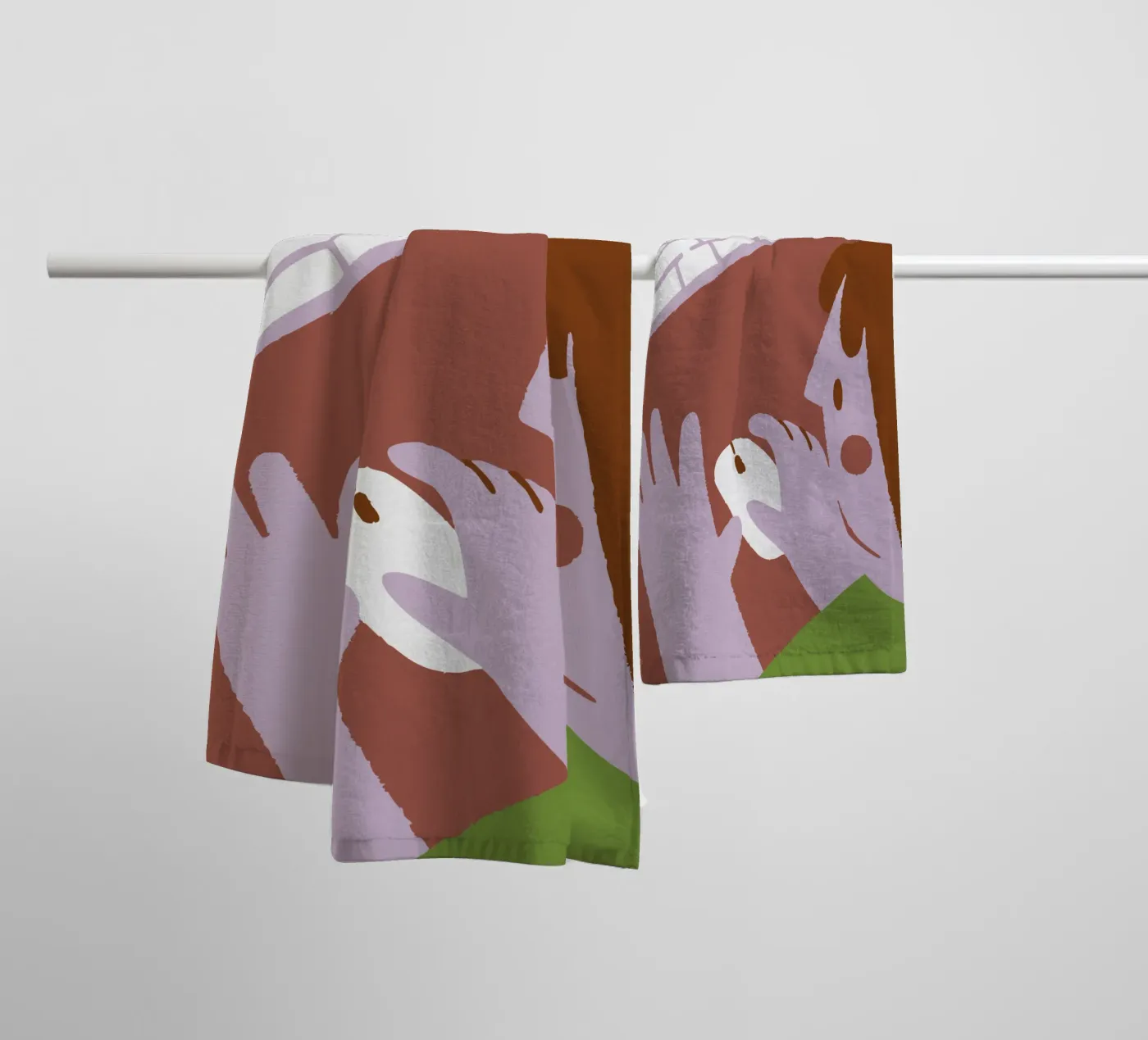 Persoon met computermuis badhanddoek van TRENDY POSTER SHOP