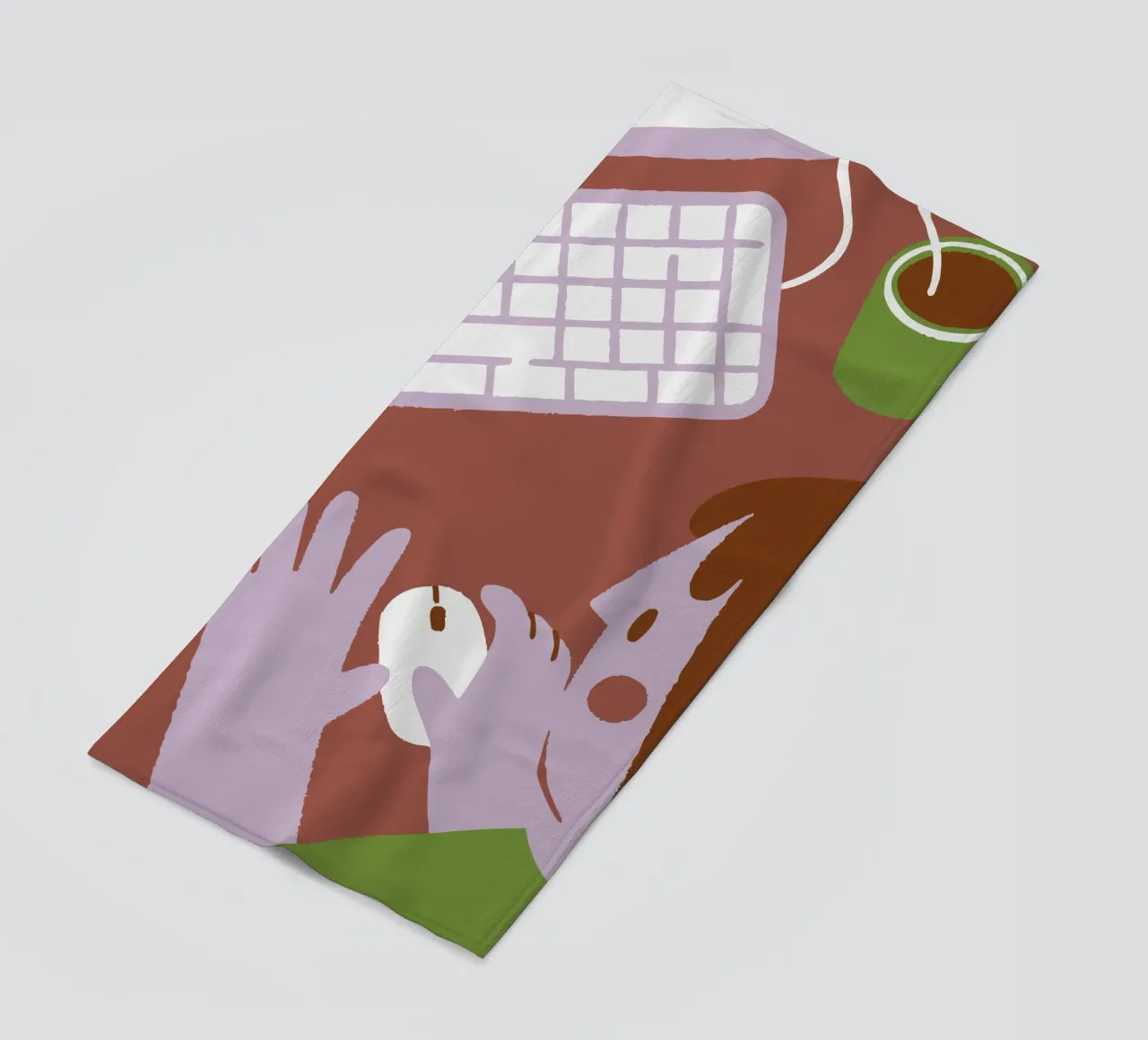 Persona che utilizza il mouse del computer telo mare da TRENDY POSTER SHOP