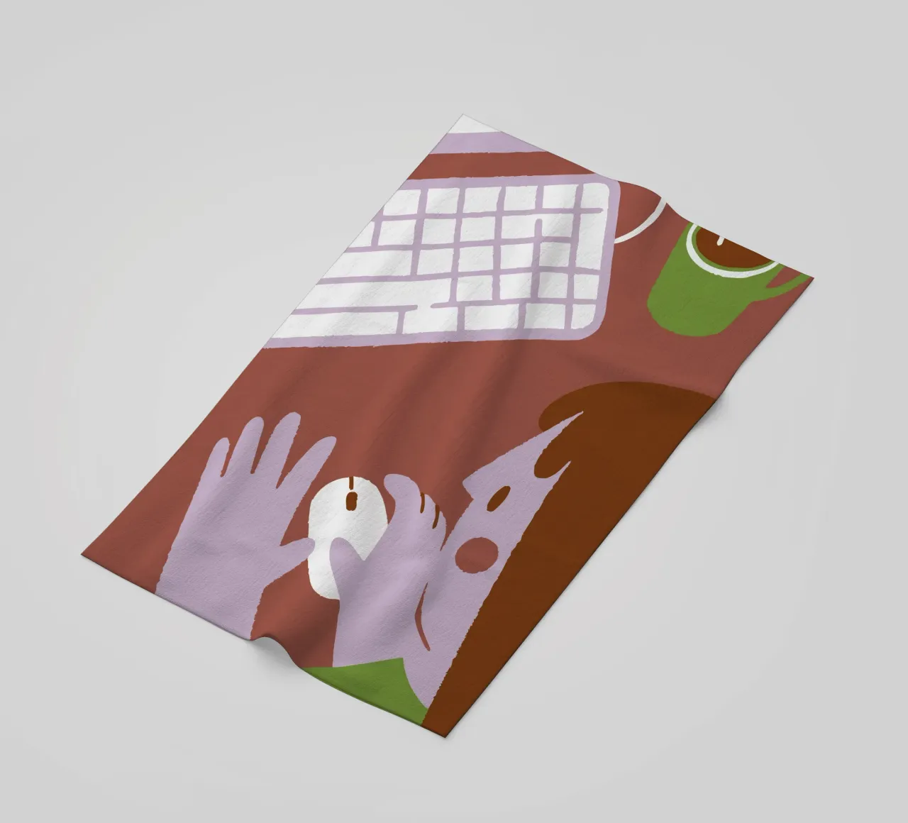 Persona che utilizza il mouse del computer telo mare da TRENDY POSTER SHOP