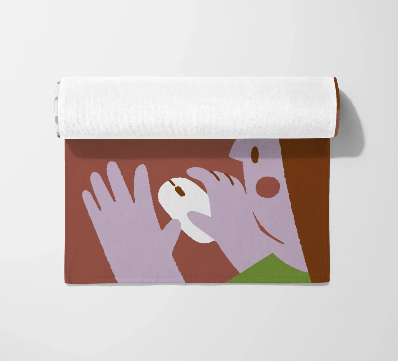 Persona che utilizza il mouse del computer telo mare da TRENDY POSTER SHOP