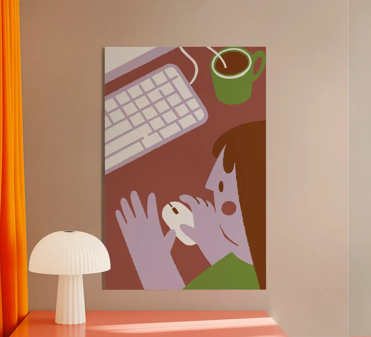 Person Using Computer Mouse plexiglass da TRENDY POSTER SHOP