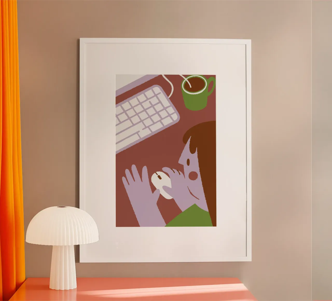 Person Using Computer Mouse poster by TRENDY POSTER SHOP