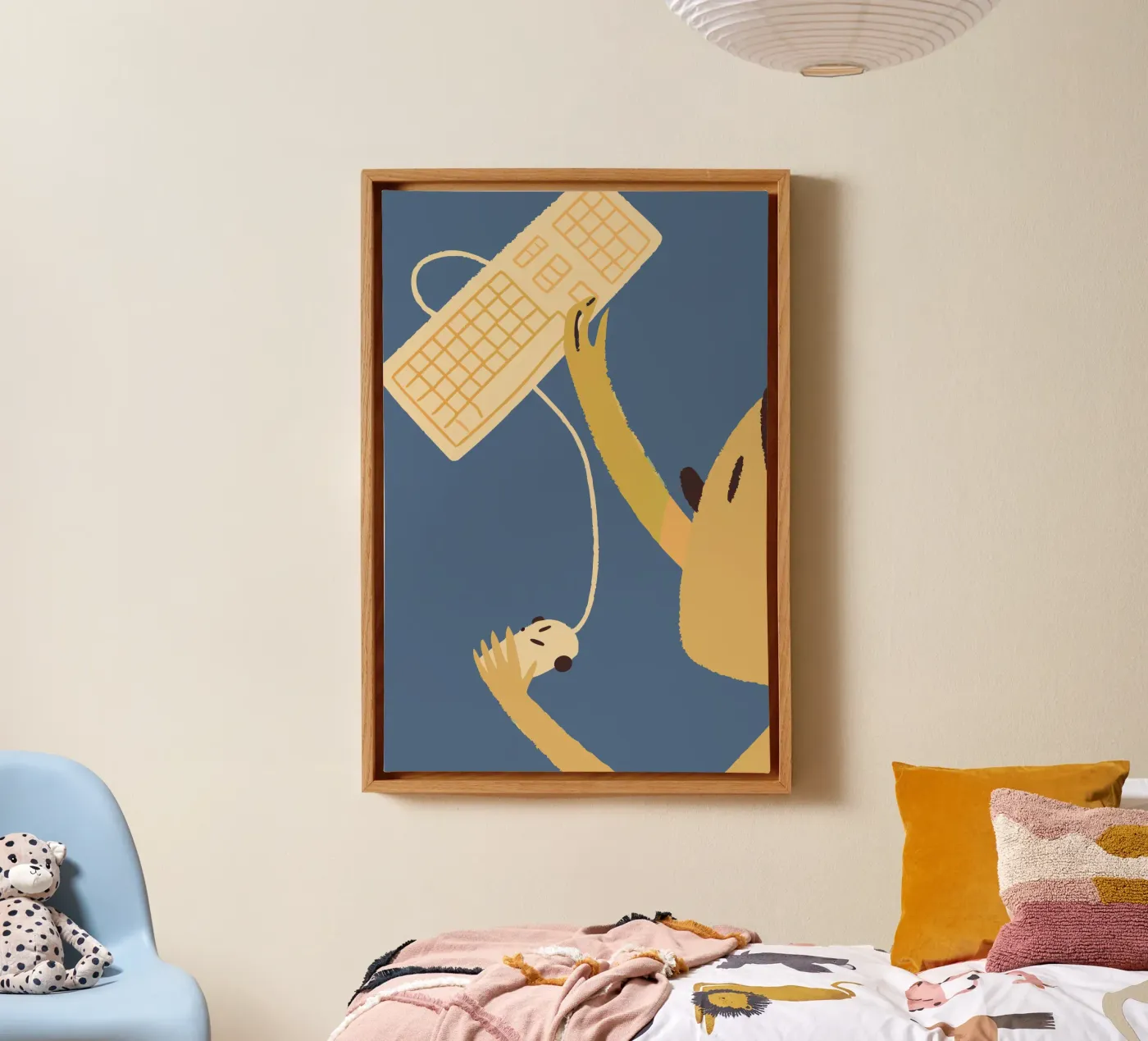 Utilizzo della tastiera e del mouse del computer tela da TRENDY POSTER SHOP