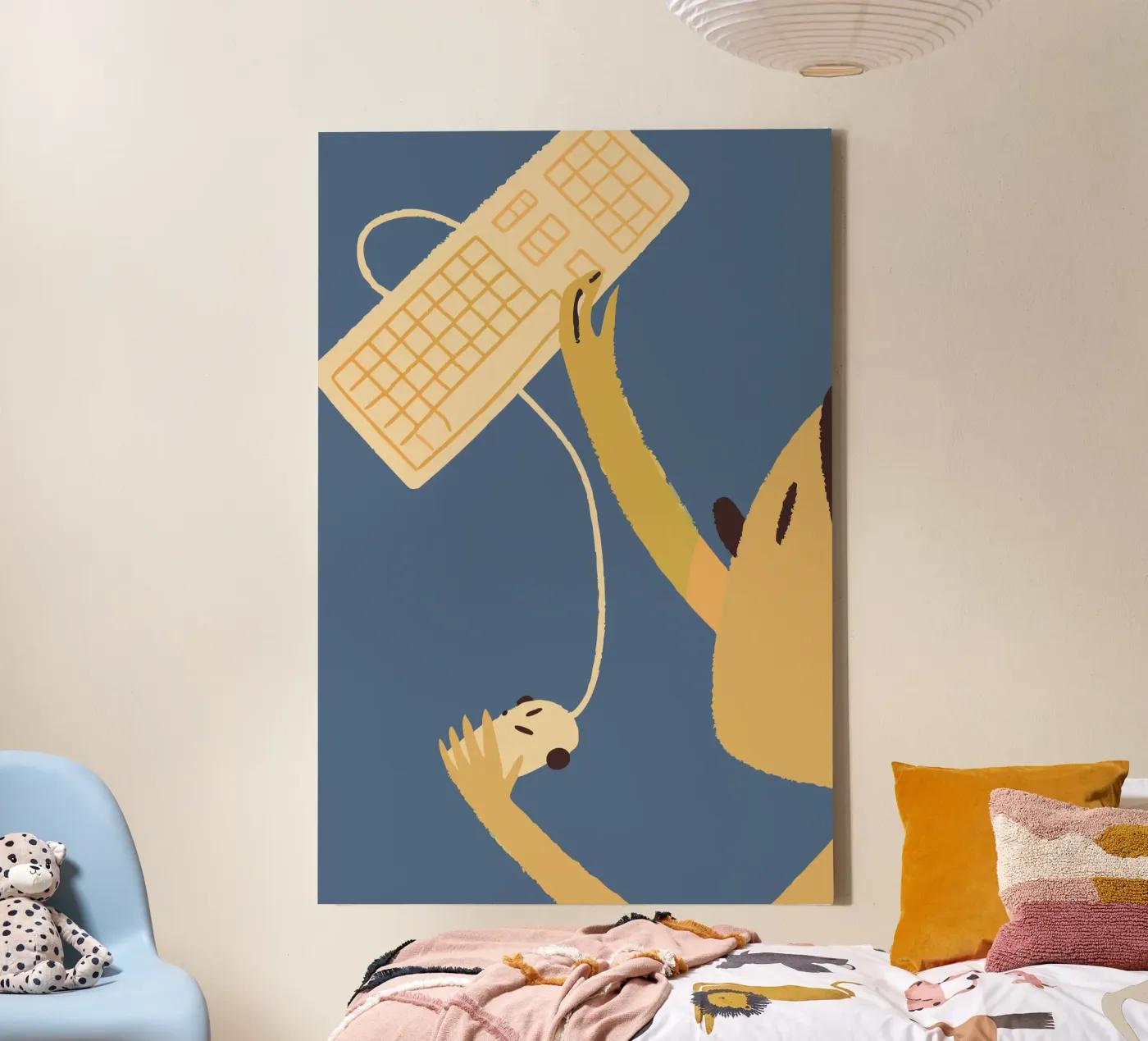 Utilizzo della tastiera e del mouse del computer tela da TRENDY POSTER SHOP