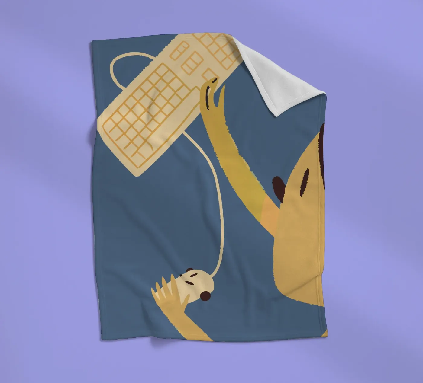 Computer-Tastatur und -Maus verwenden Fleecedecke von TRENDY POSTER SHOP