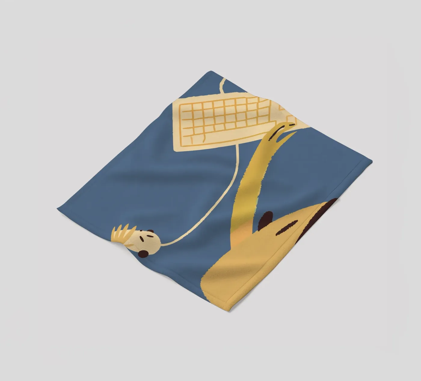 Computer-Tastatur und -Maus verwenden Fleecedecke von TRENDY POSTER SHOP