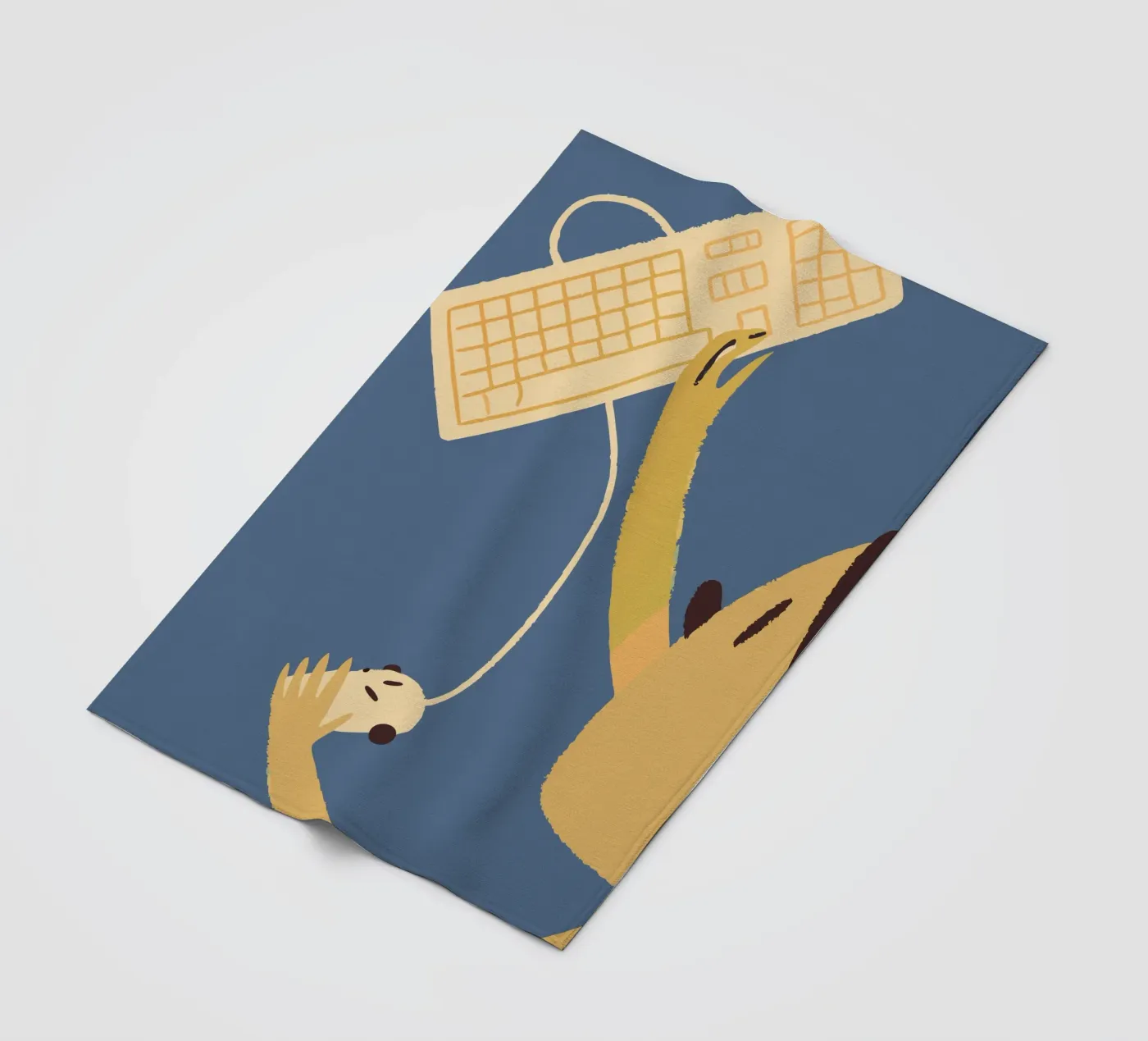 Computer-Tastatur und -Maus verwenden Fleecedecke von TRENDY POSTER SHOP