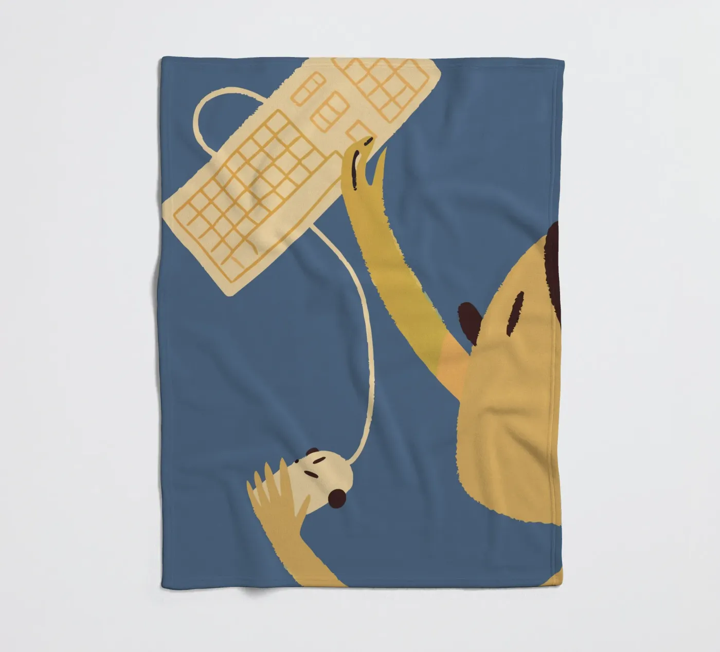 Computer-Tastatur und -Maus verwenden Fleecedecke von TRENDY POSTER SHOP